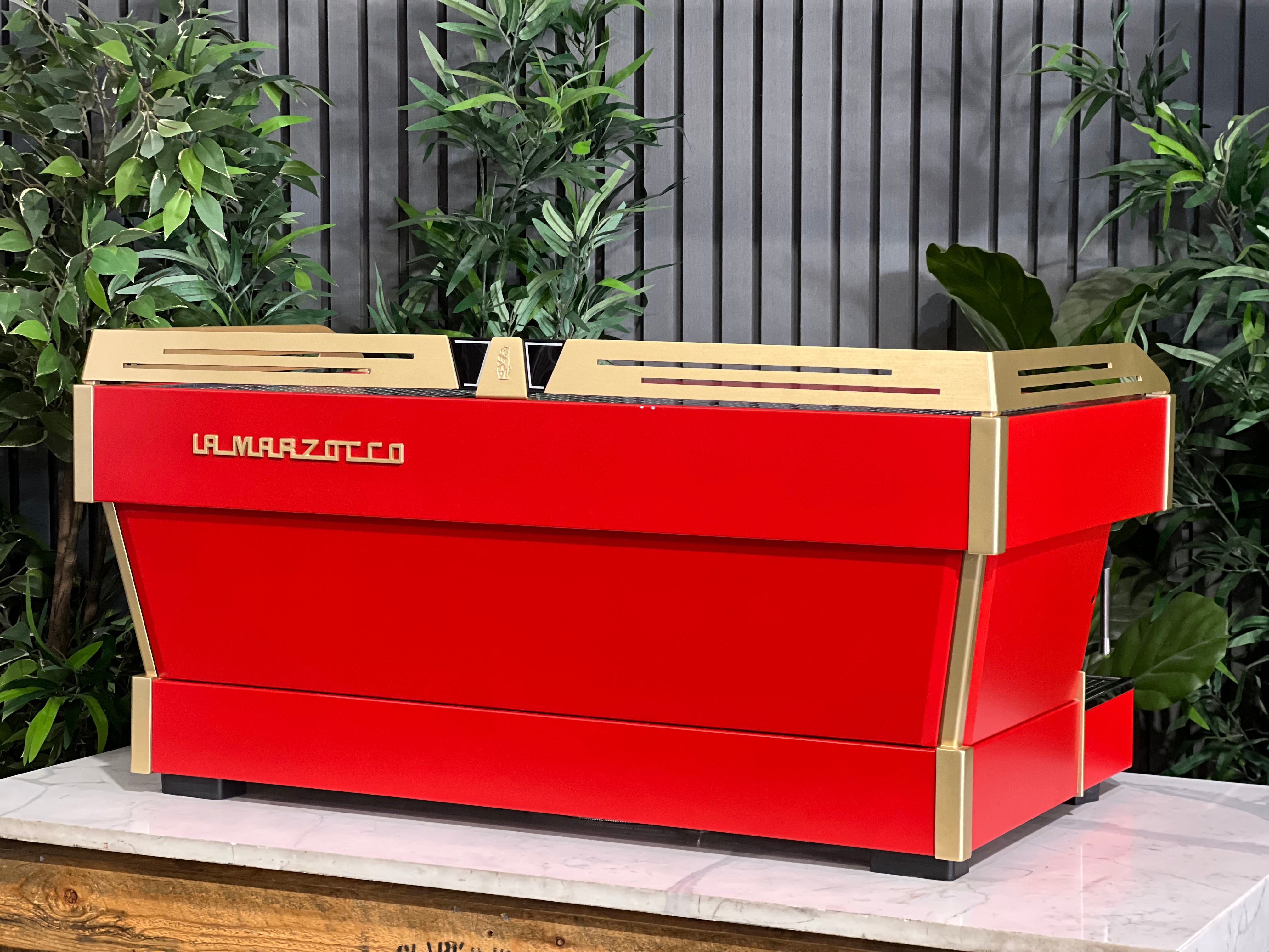 La Marzocco Linea PB 3 Group Coffee Machine Custom Red & Gold