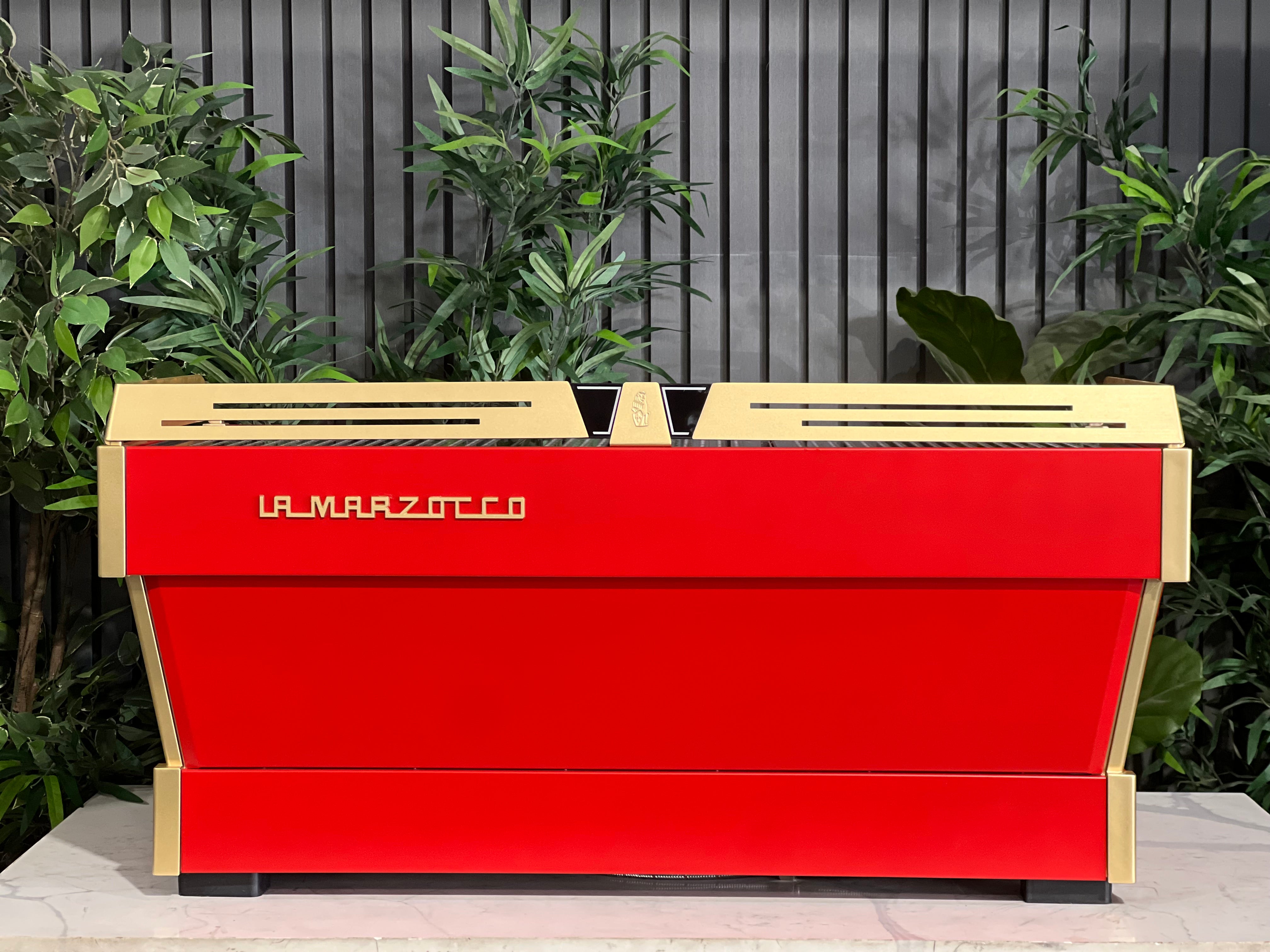La Marzocco Linea PB 3 Group Coffee Machine Custom Red & Gold
