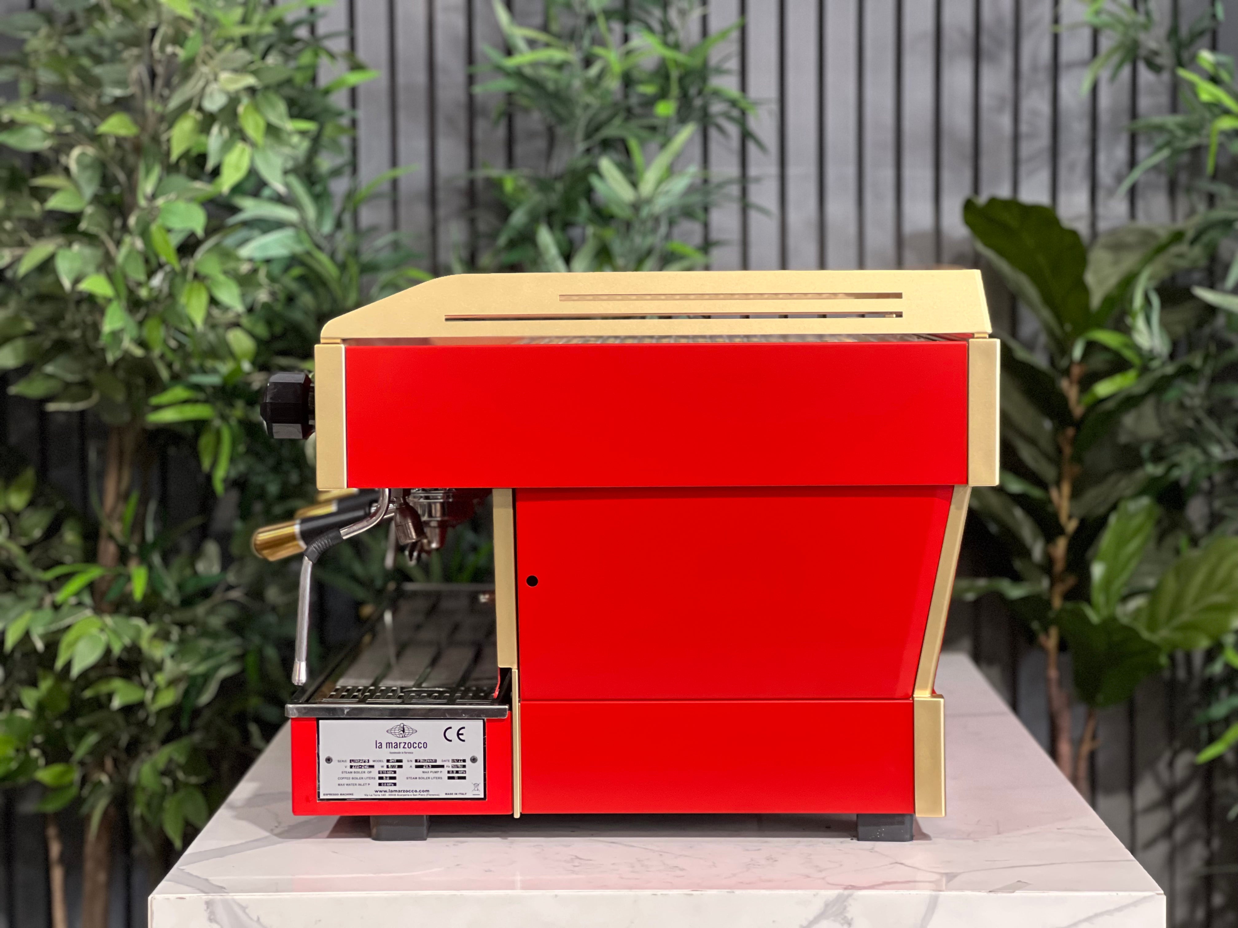 La Marzocco Linea PB 3 Group Coffee Machine Custom Red & Gold