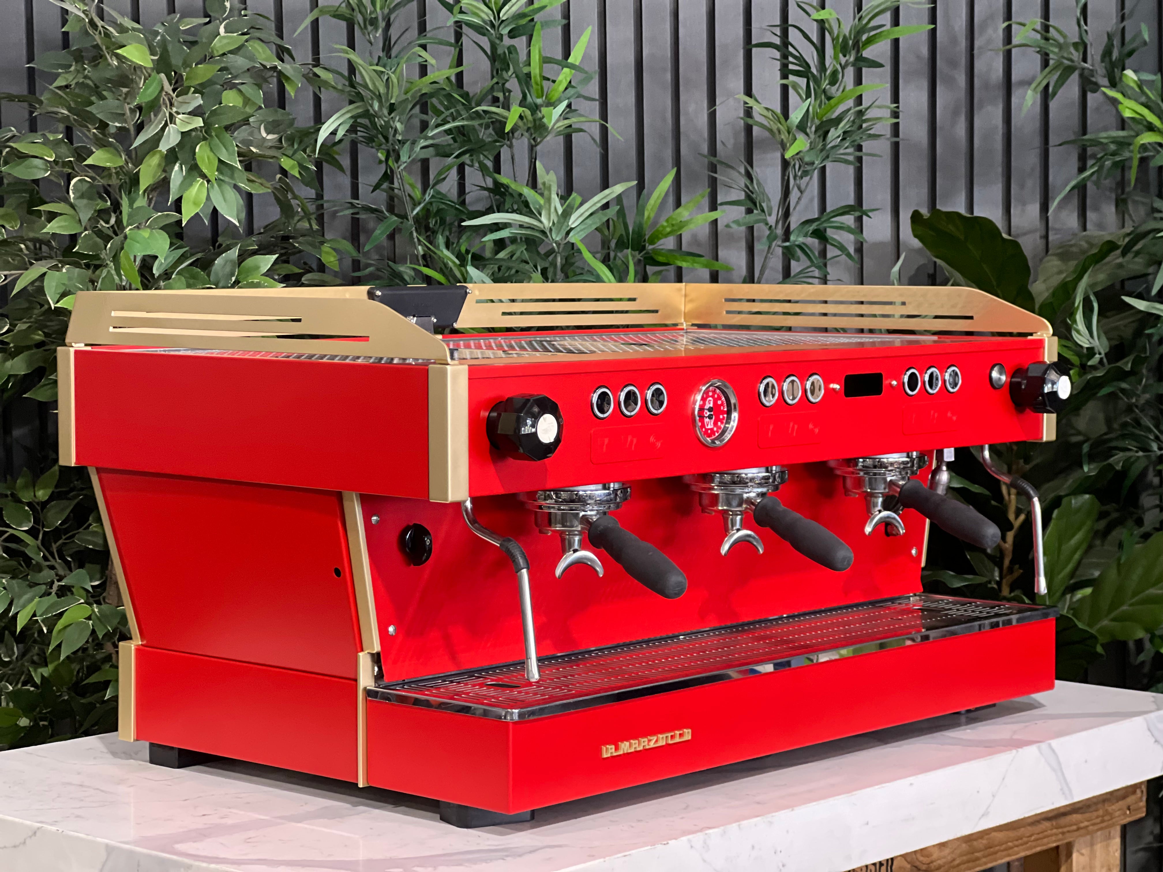 La Marzocco Linea PB 3 Group Coffee Machine Custom Red & Gold