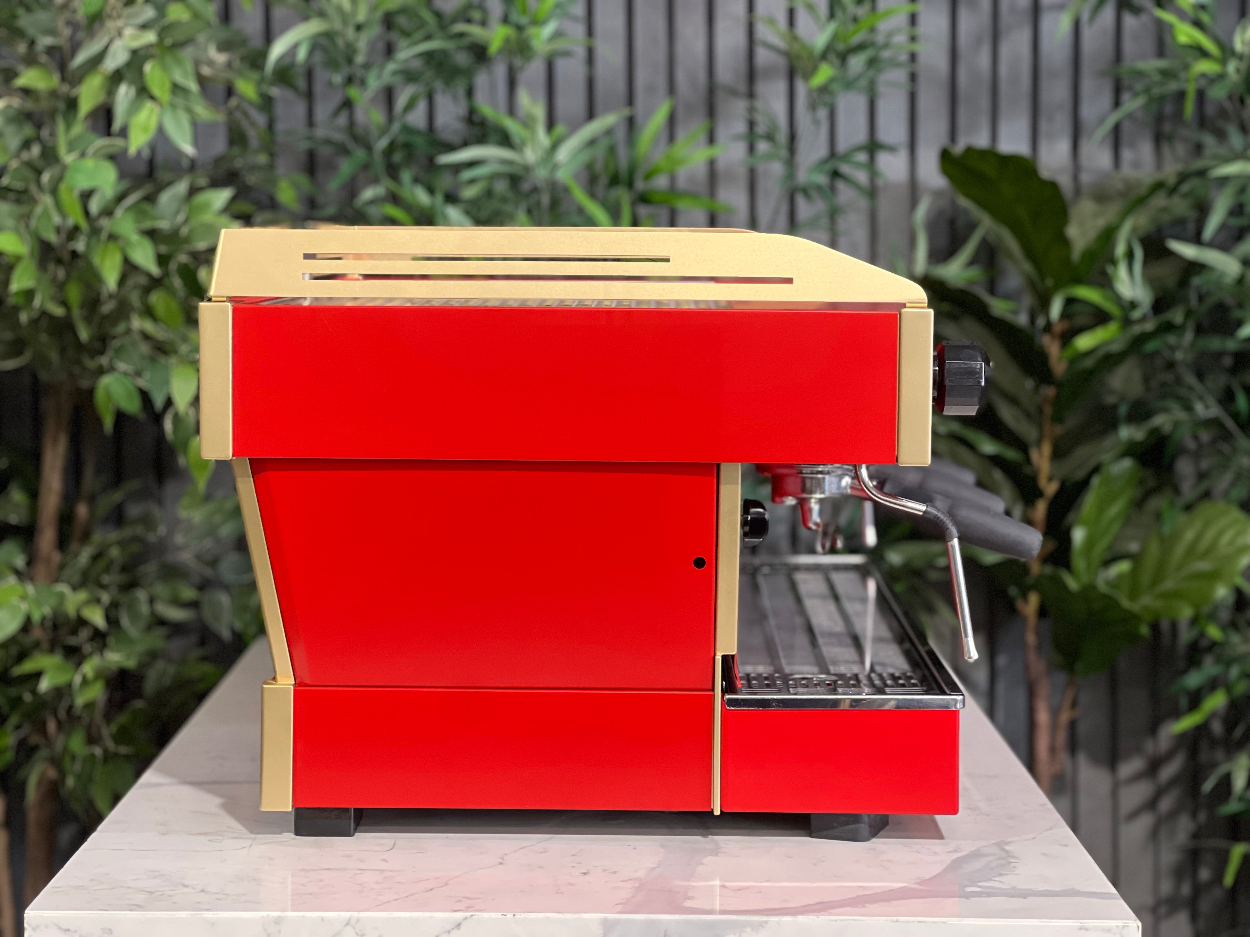 La Marzocco Linea PB 3 Group Coffee Machine Custom Red & Gold