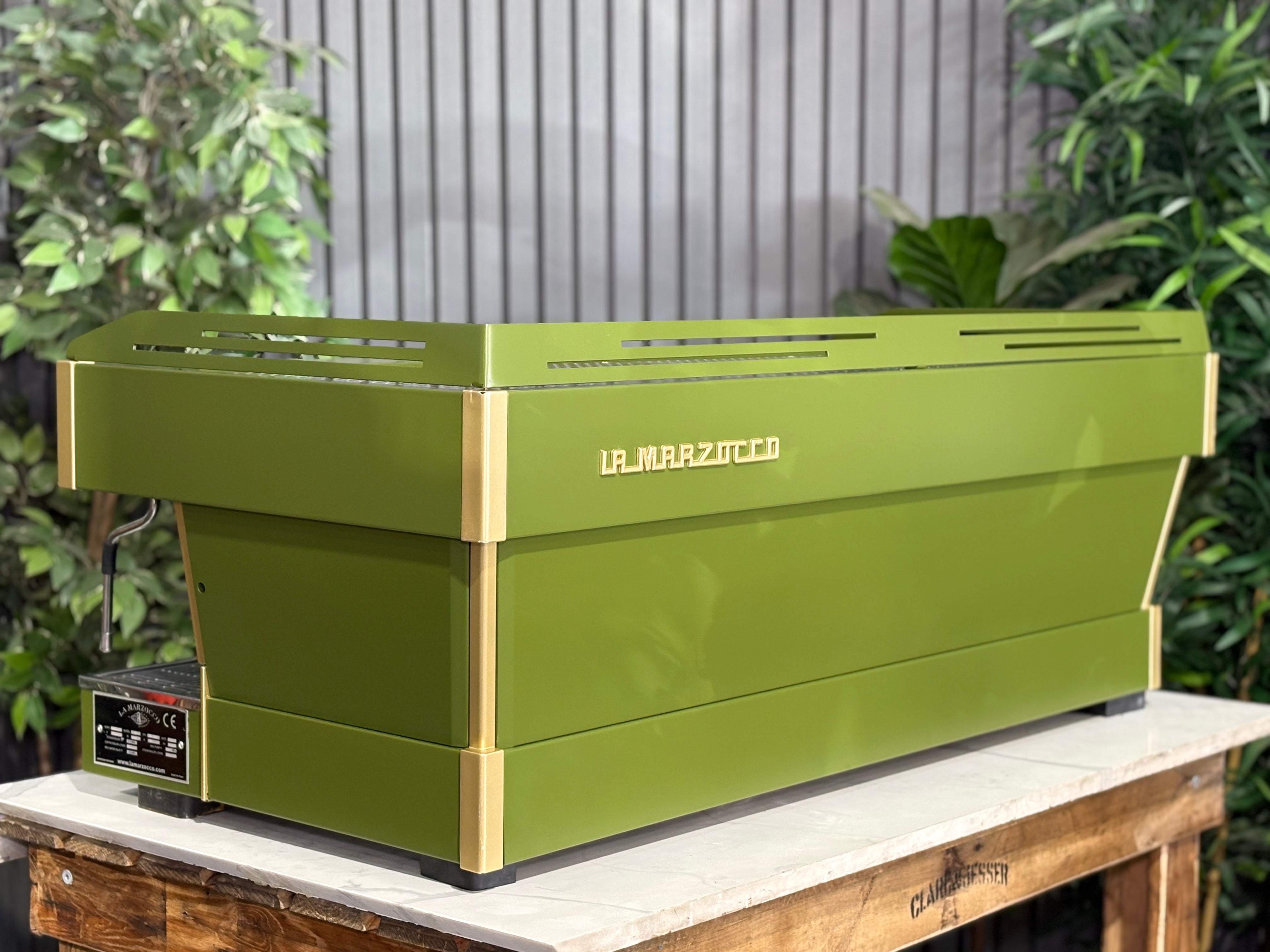 La Marzocco Linea PB 4 Group Coffee Machine Green & Timber - Used