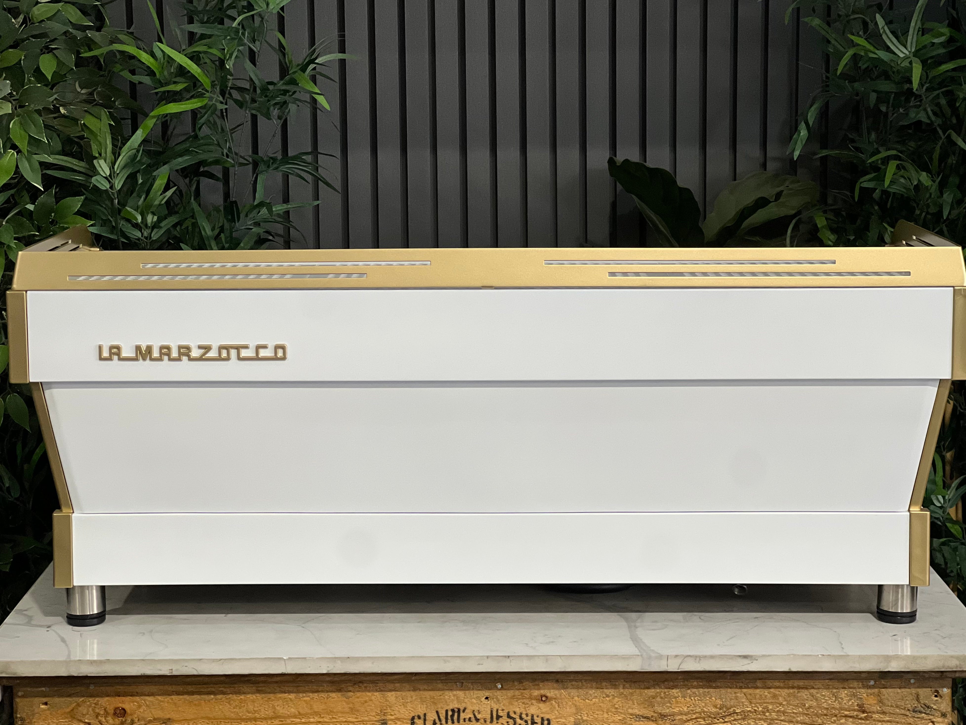 La Marzocco Linea PB 4 Group Coffee Machine White & Gold WOWA Accessories