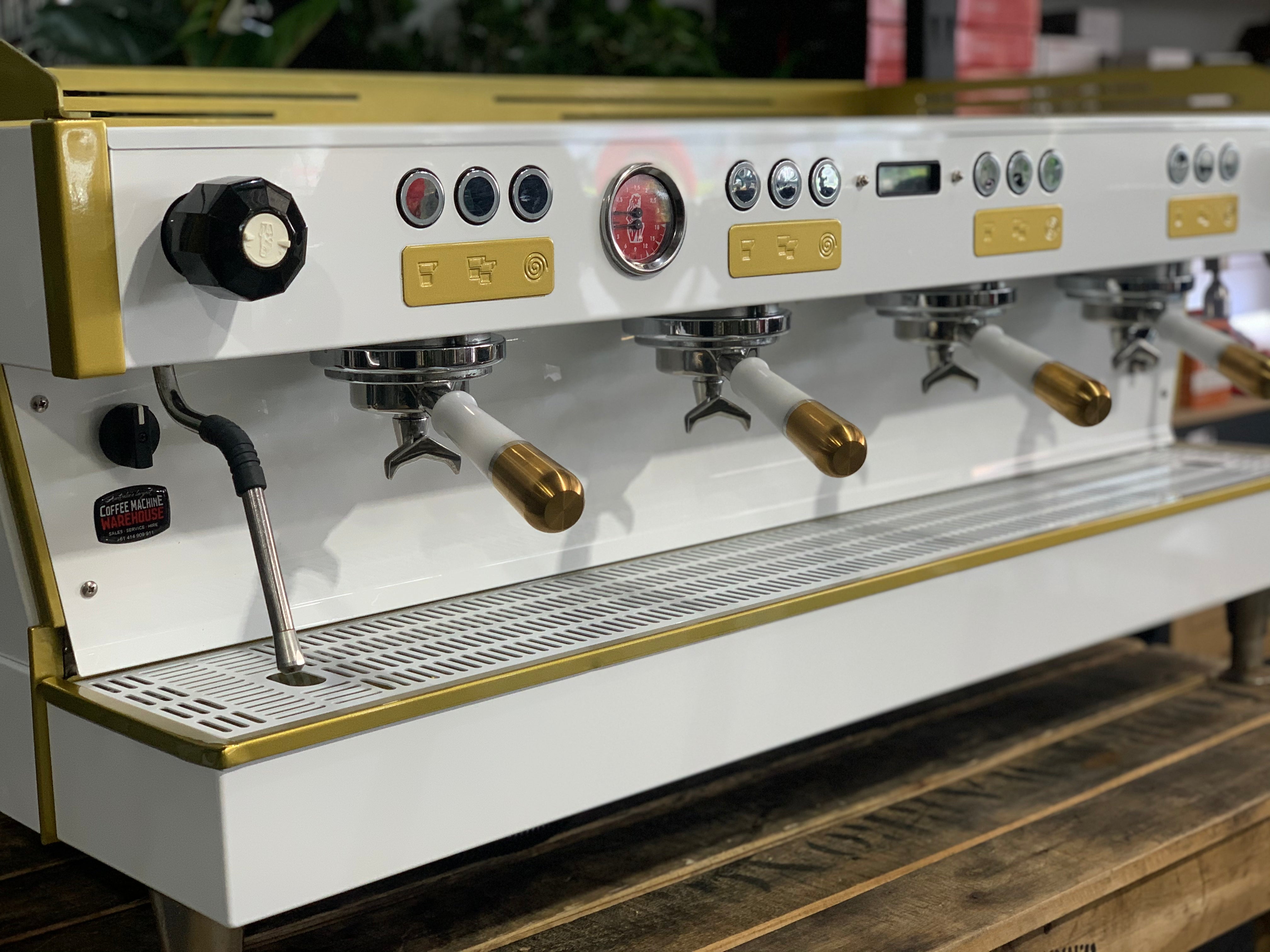 La Marzocco Linea PB 4 Group Coffee Machine White & Gold – New
