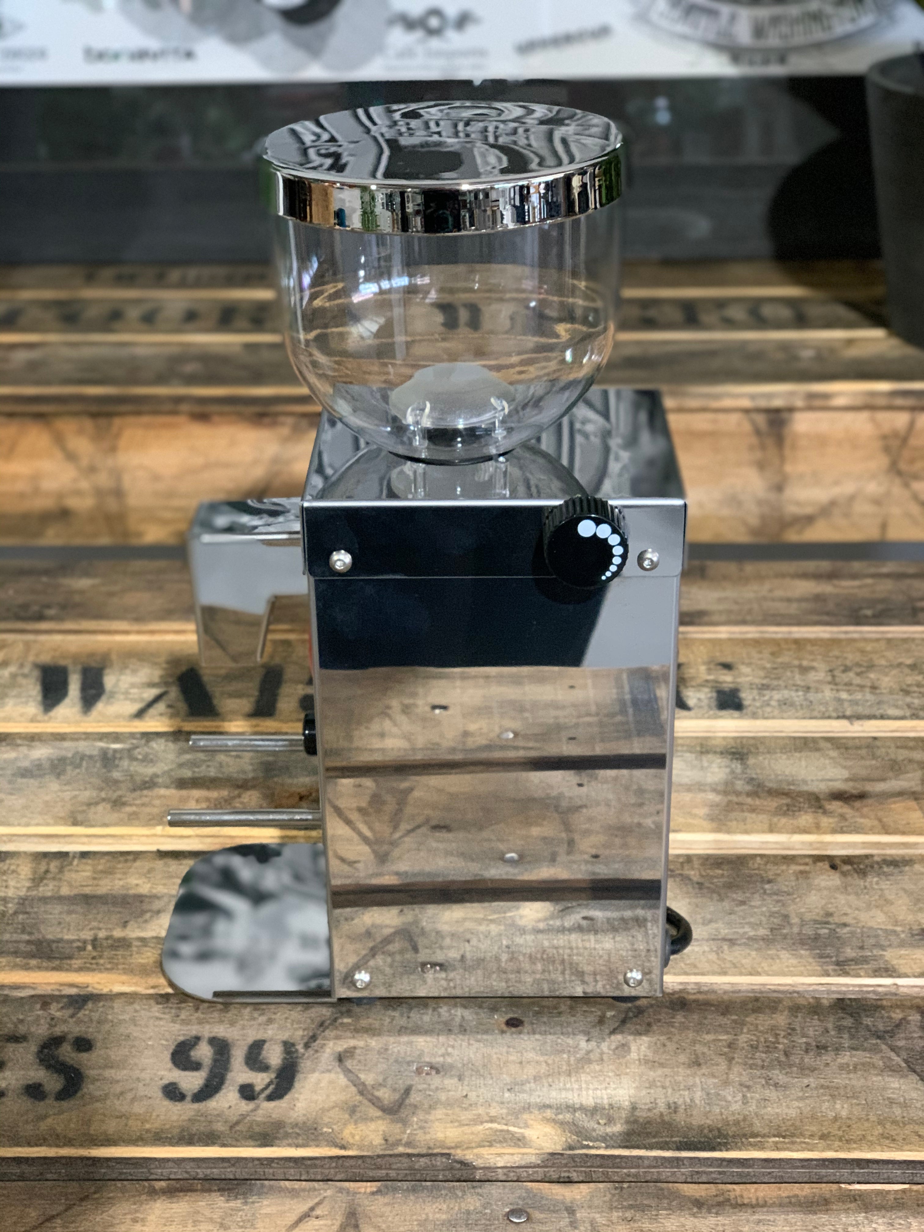 La Pavoni Kube Mill V2 Coffee Grinder Chrome - New