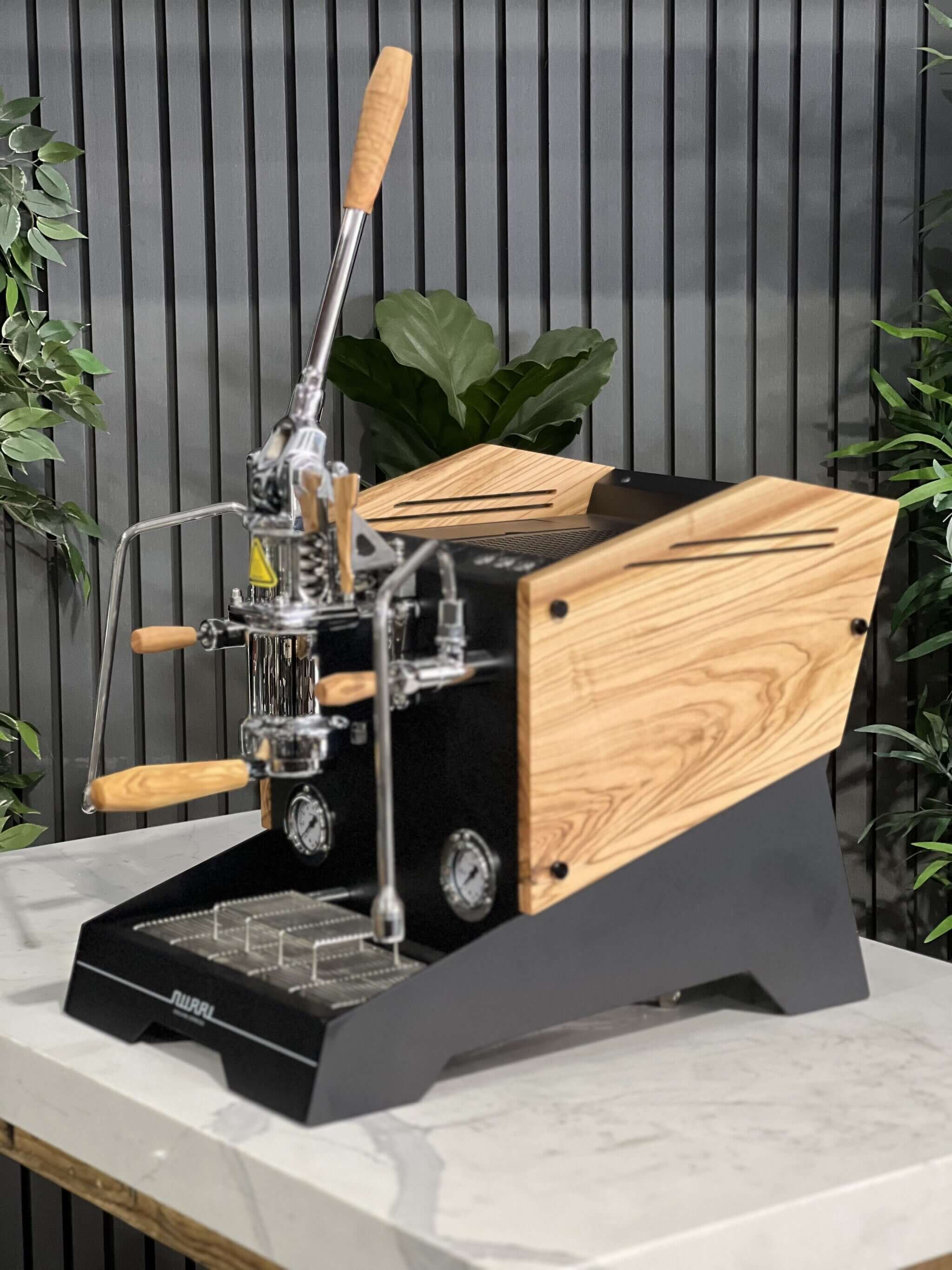 Nurri L Type Leva 1 Group Espresso Coffee Machine Brand New Black & Zebrano