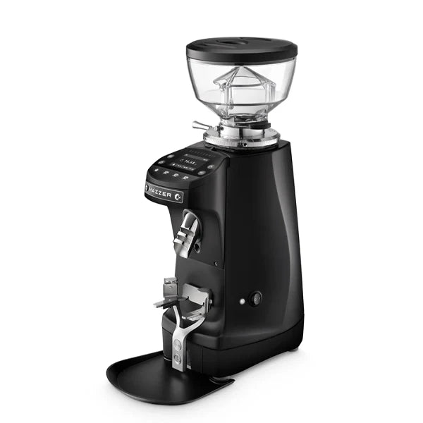 Mazzer Mini G Weight-Based Coffee Grinder Matt Black - New showcasing its sleek design and advanced features.