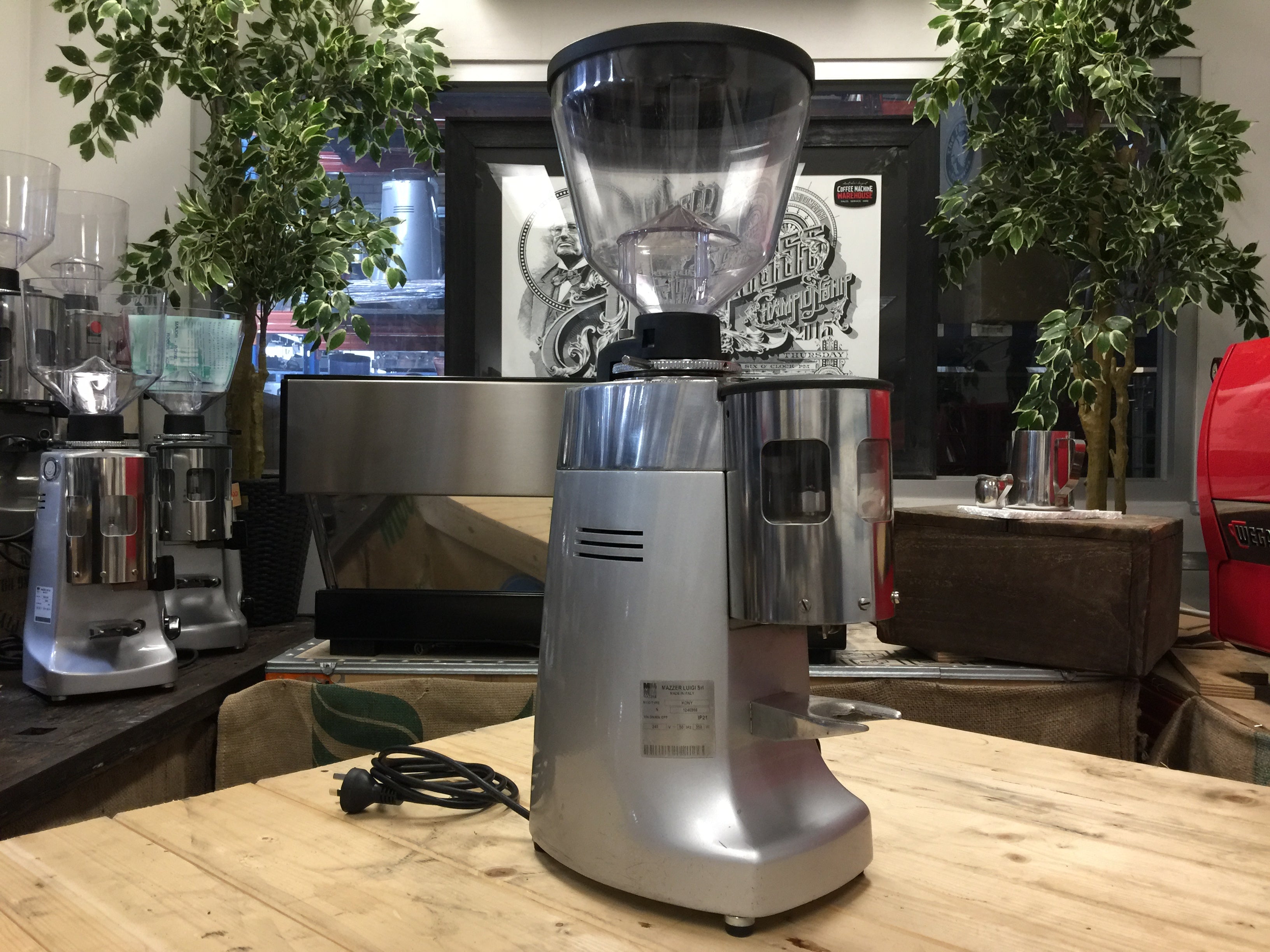 Mazzer Kony Automatic Coffee Grinder Silver