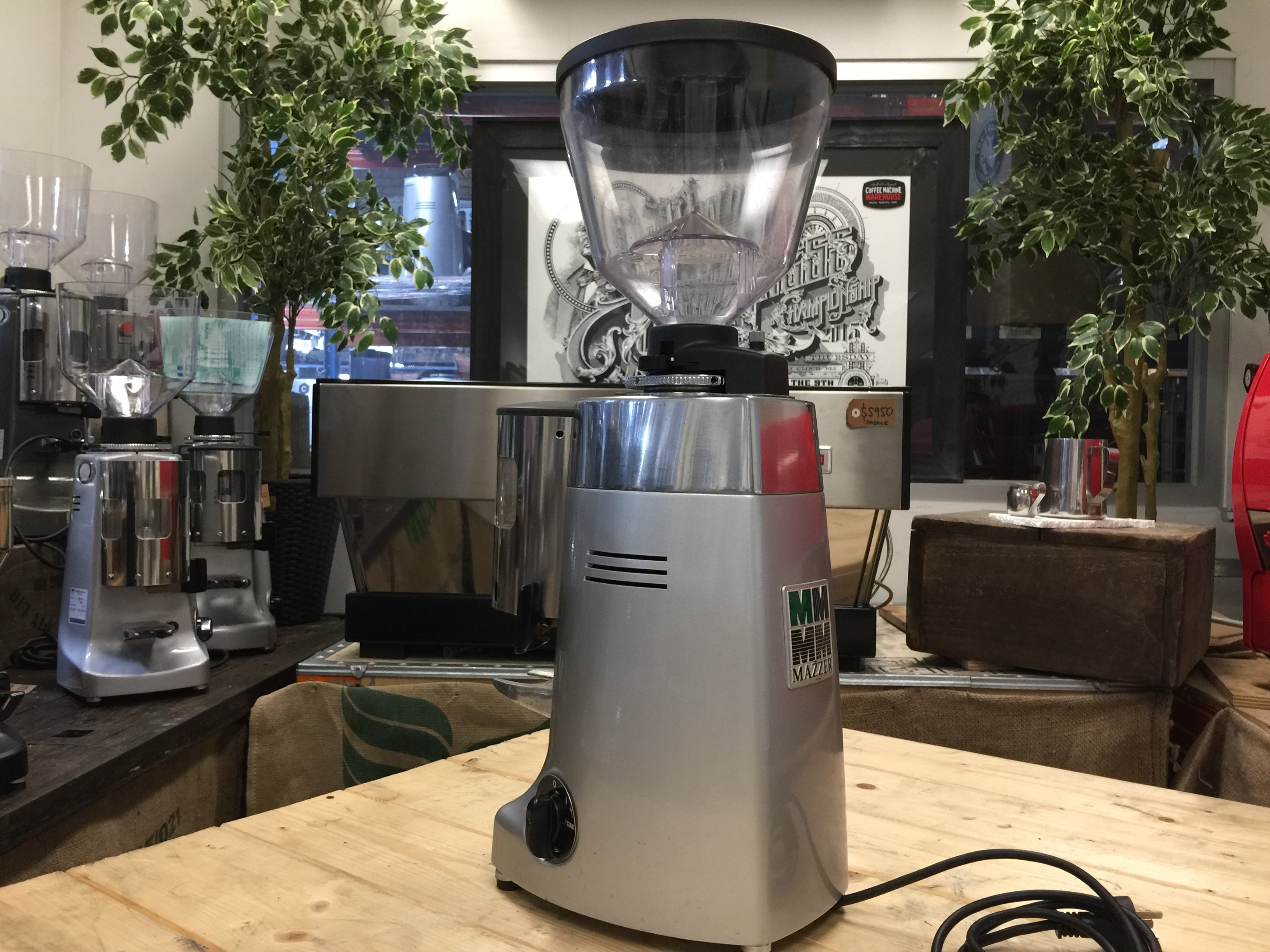 Mazzer Kony Automatic Coffee Grinder Silver