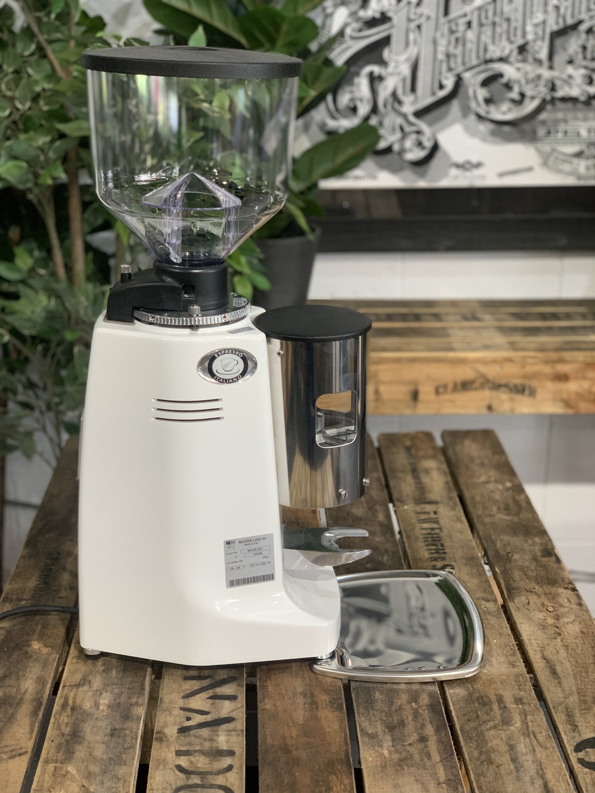 Mazzer Major Automatic Coffee Grinder White