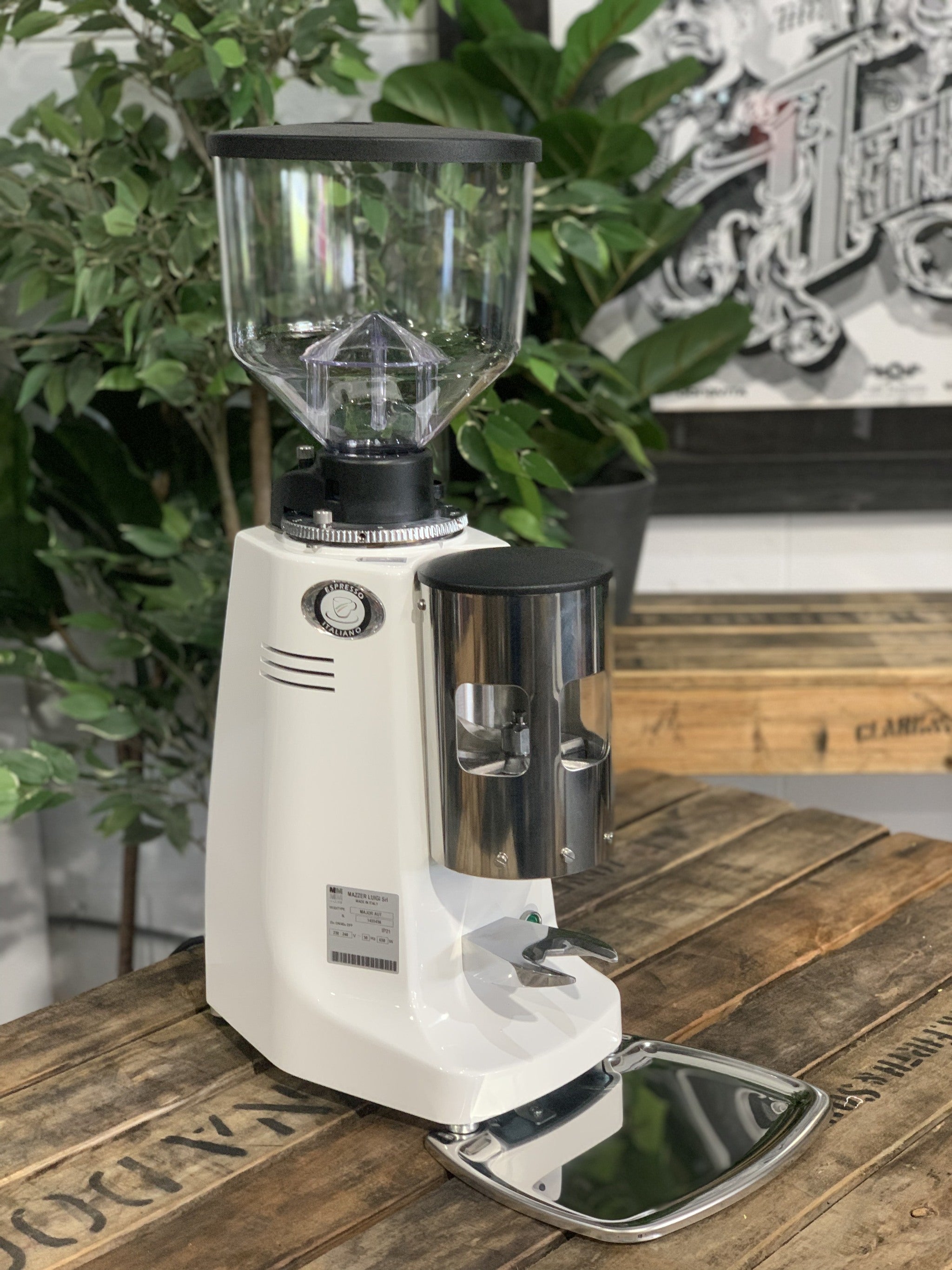 Mazzer Major Automatic Coffee Grinder White