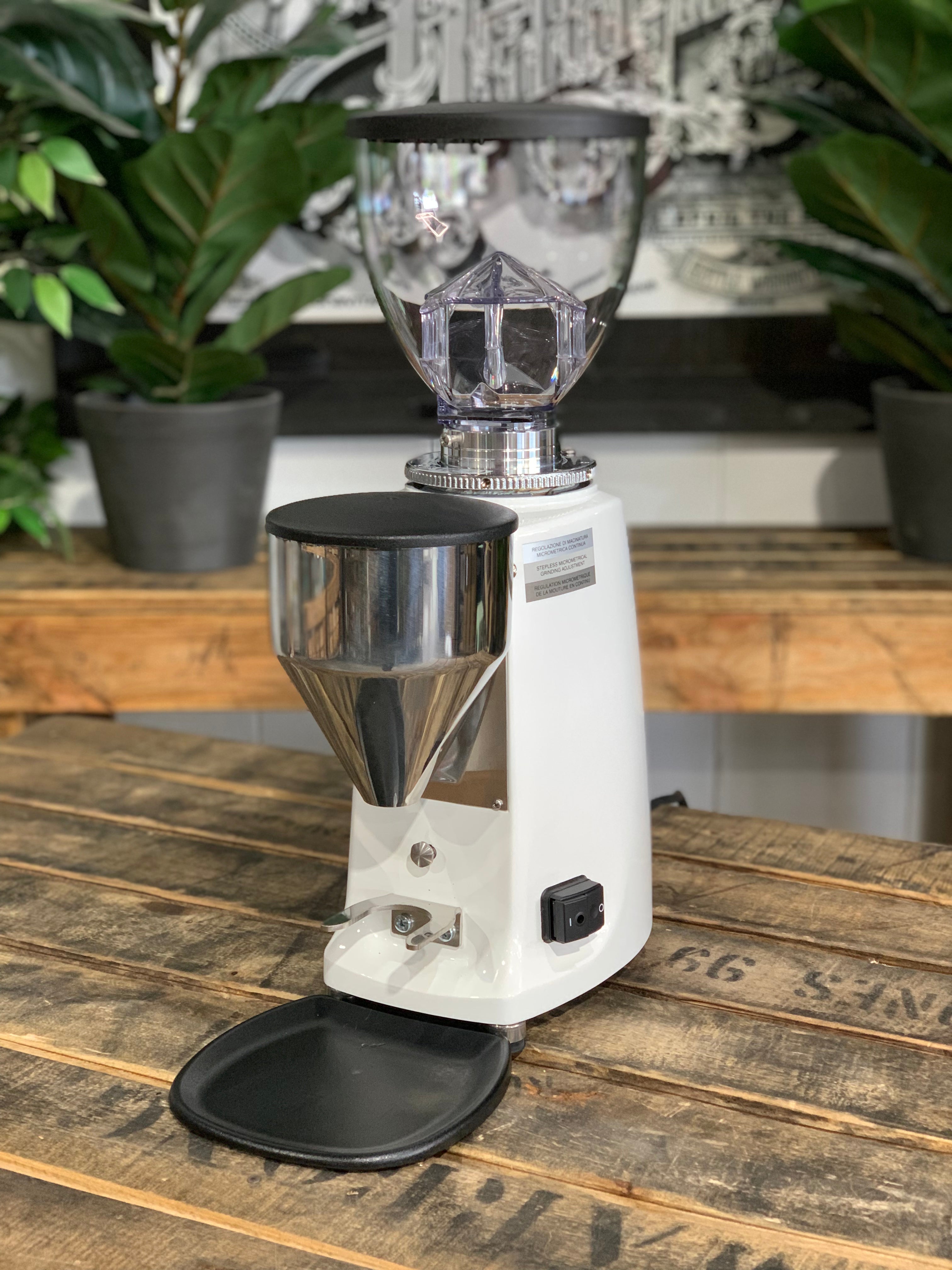 Mazzer Mini Electronic B Brand New White Espresso Coffee Grinder