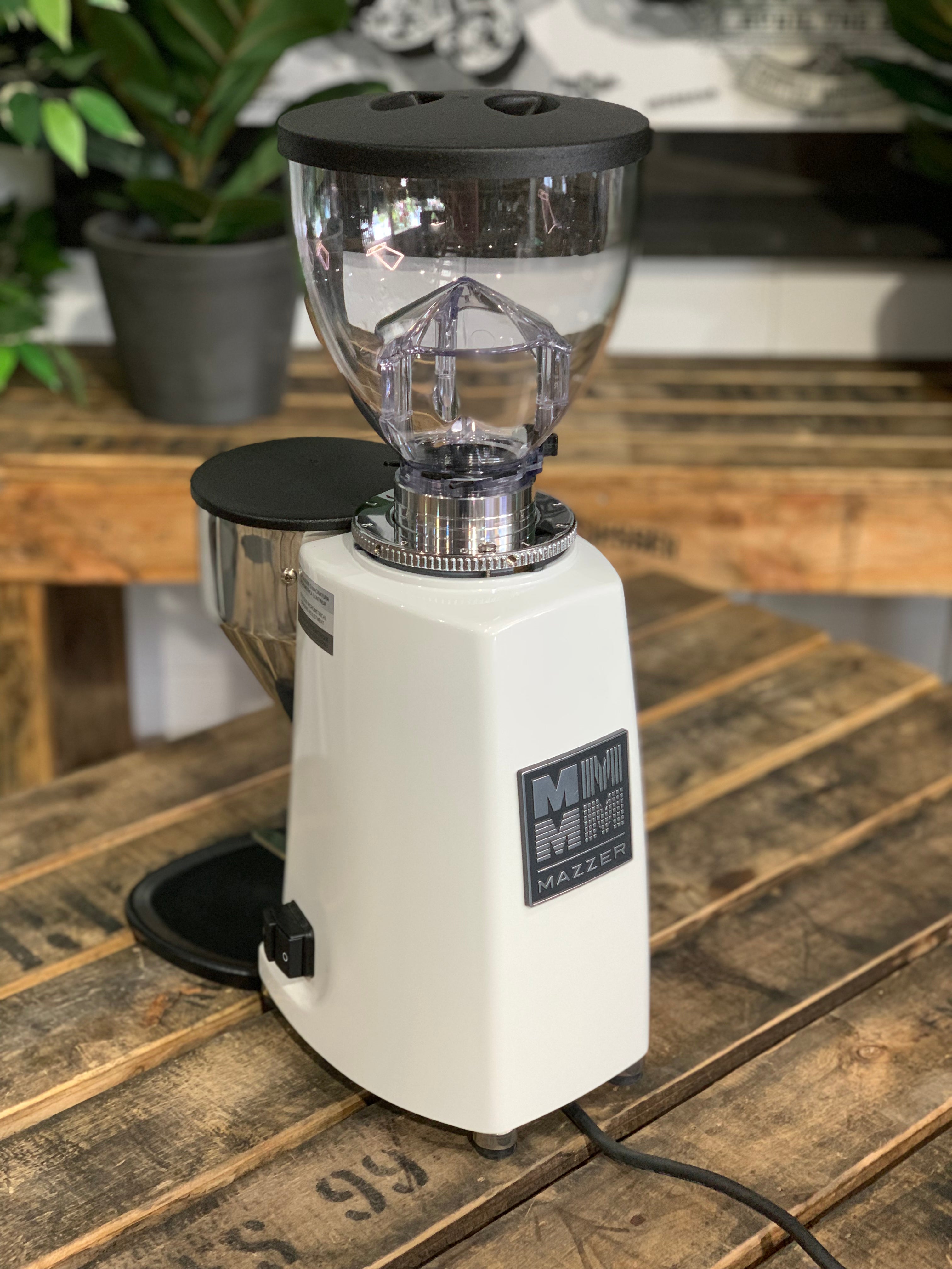 Mazzer Mini Electronic B Brand New White Espresso Coffee Grinder