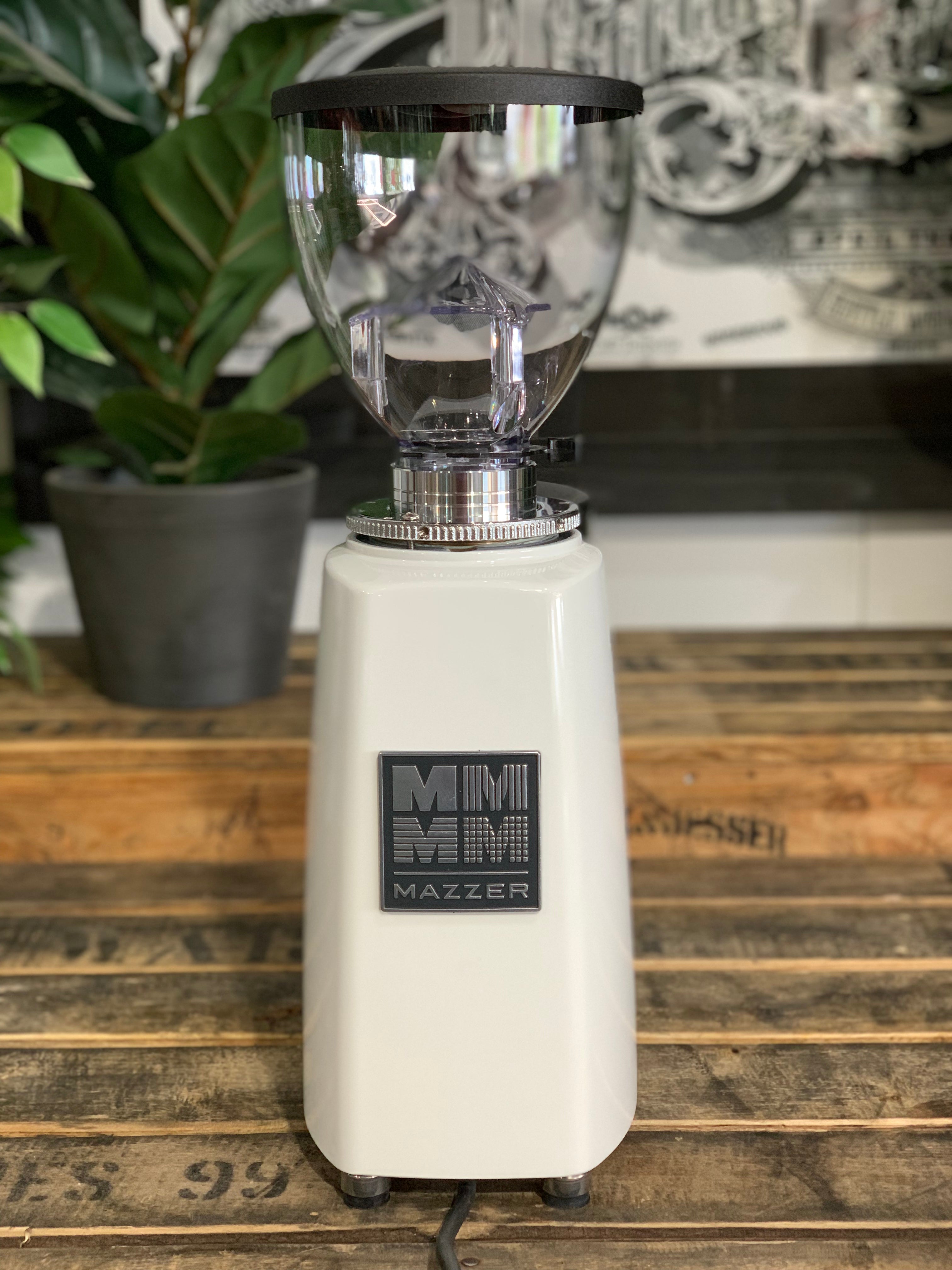 Mazzer Mini Electronic B Brand New White Espresso Coffee Grinder