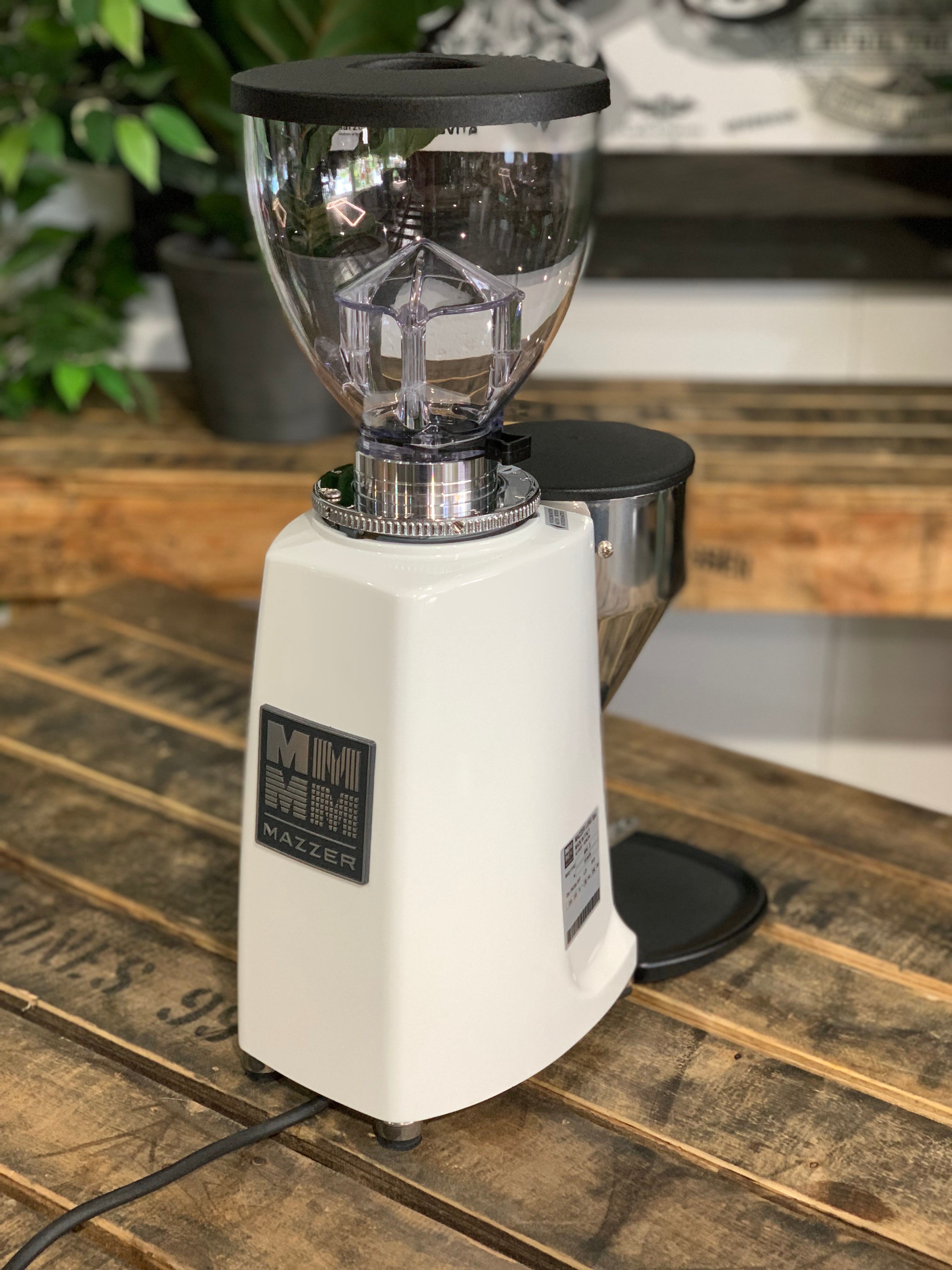 Mazzer Mini Electronic B Brand New White Espresso Coffee Grinder