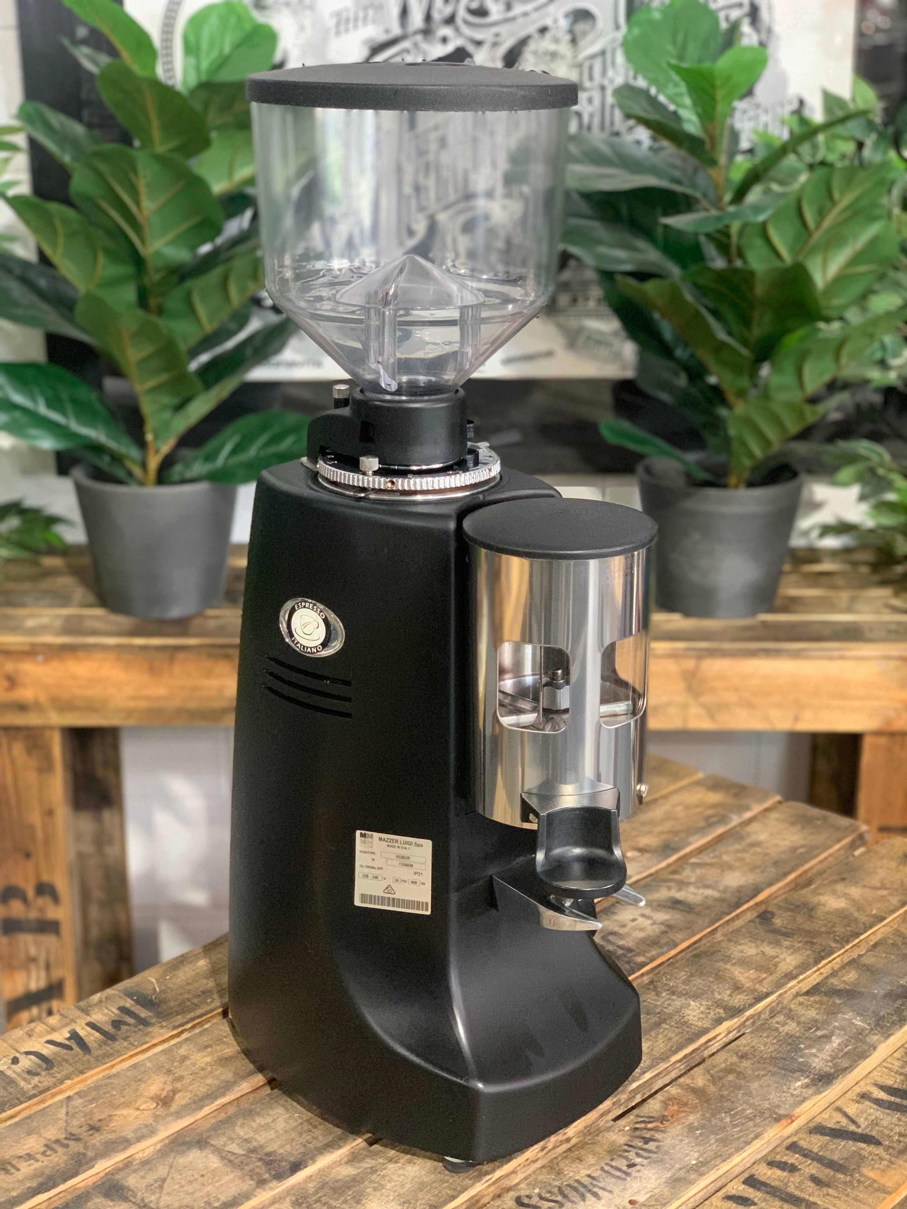 Mazzer Robur Automatic Coffee Grinder Black