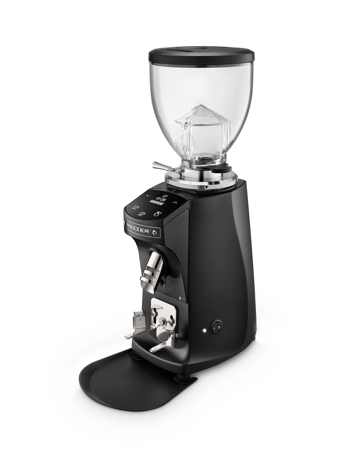 Mazzer Mini Electronic On-Demand Coffee Grinder Matt Black - New, compact grinder for commercial use in small spaces.