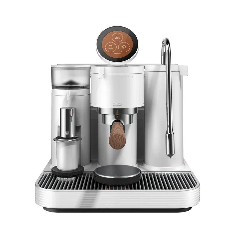 Meraki Gen 2 1 Group Coffee Machine White with Integrated Grinder - New