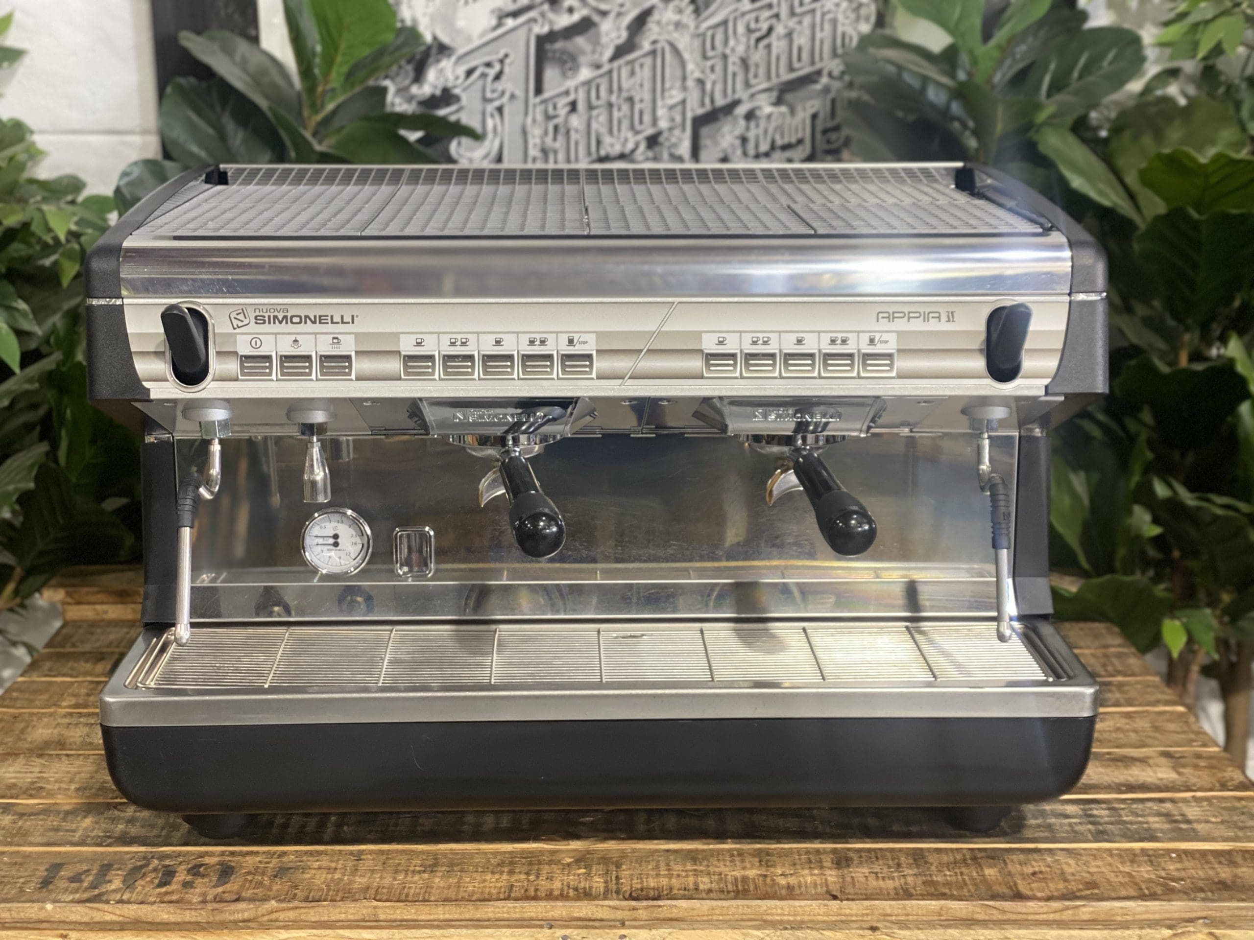 Nuova Simonelli Appia II  2 Group Black Espresso Coffee Machine - Used