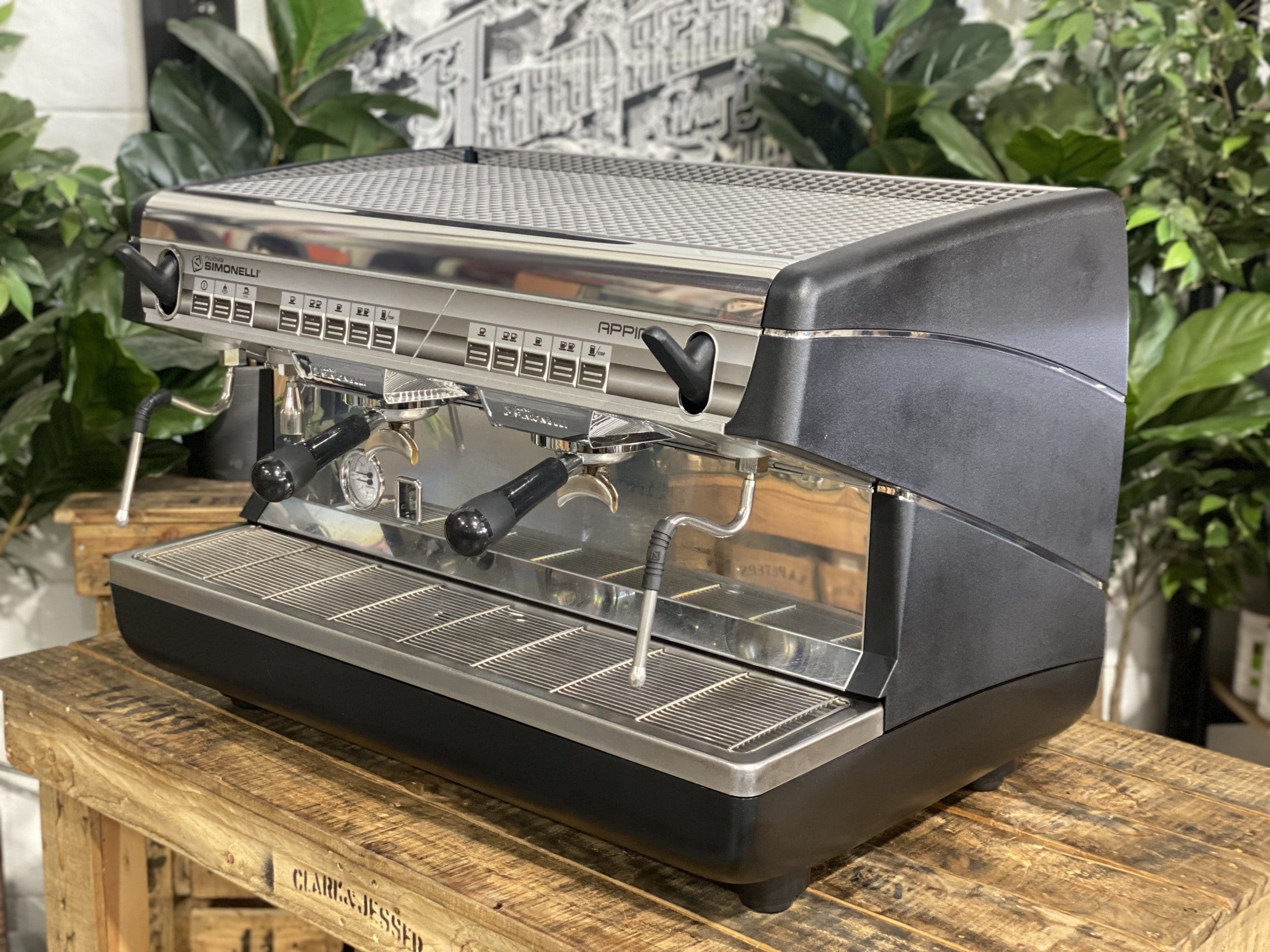 Nuova Simonelli Appia II  2 Group Black Espresso Coffee Machine - Used