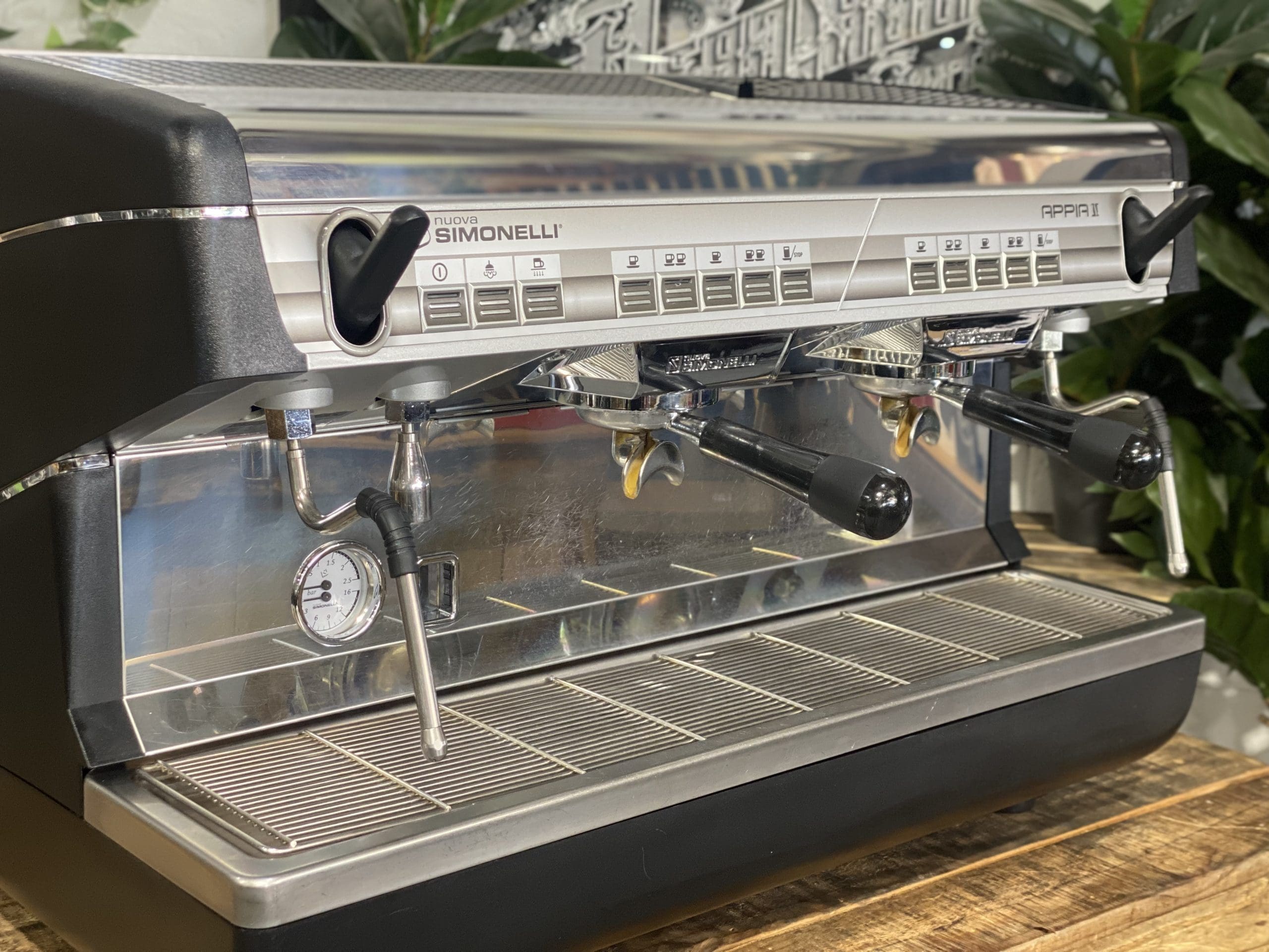 Nuova Simonelli Appia II  2 Group Black Espresso Coffee Machine - Used