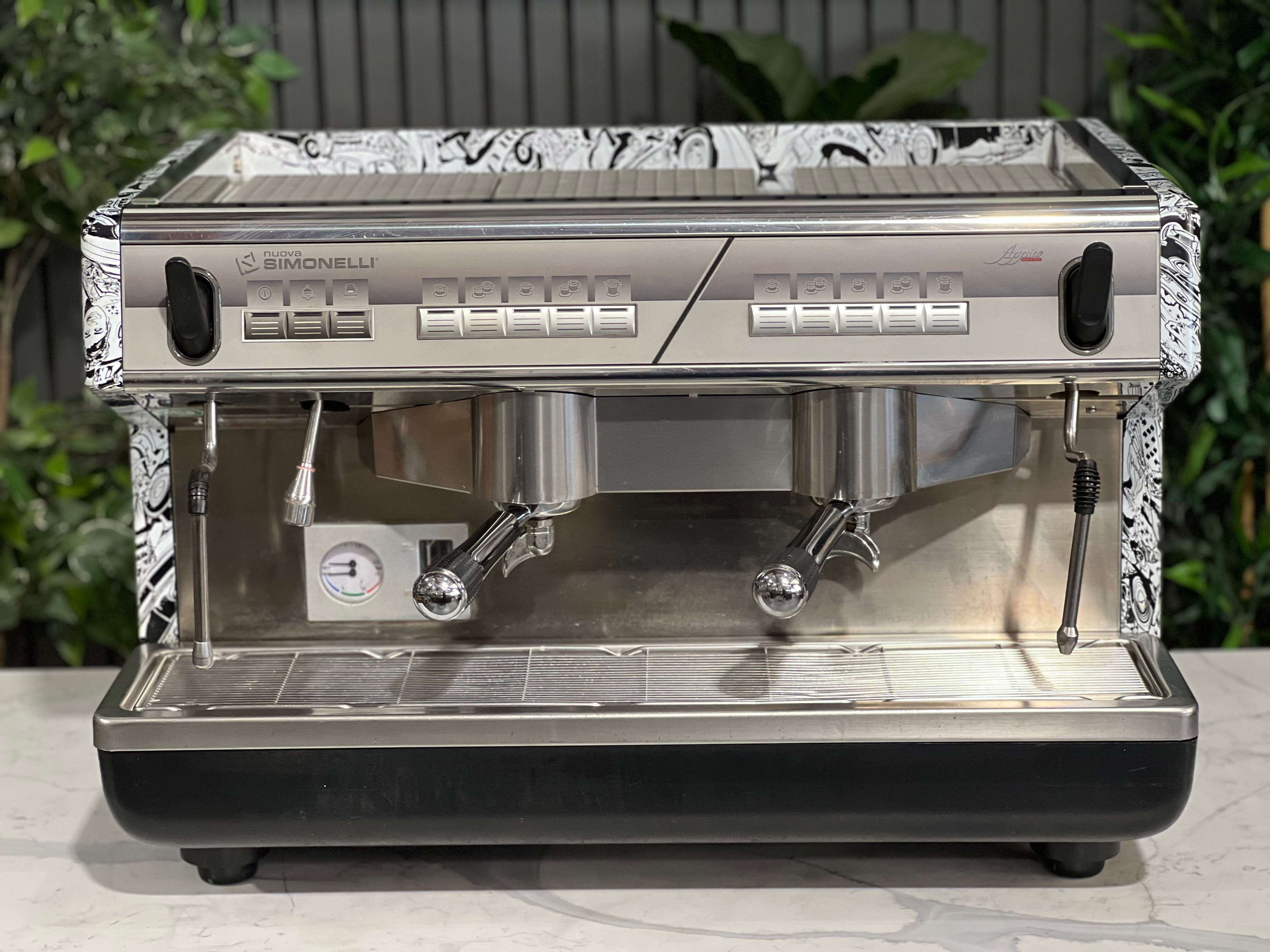 Nuova Simonelli Appia 2 Group Espresso Coffee Machine Custom Wrapped Panels