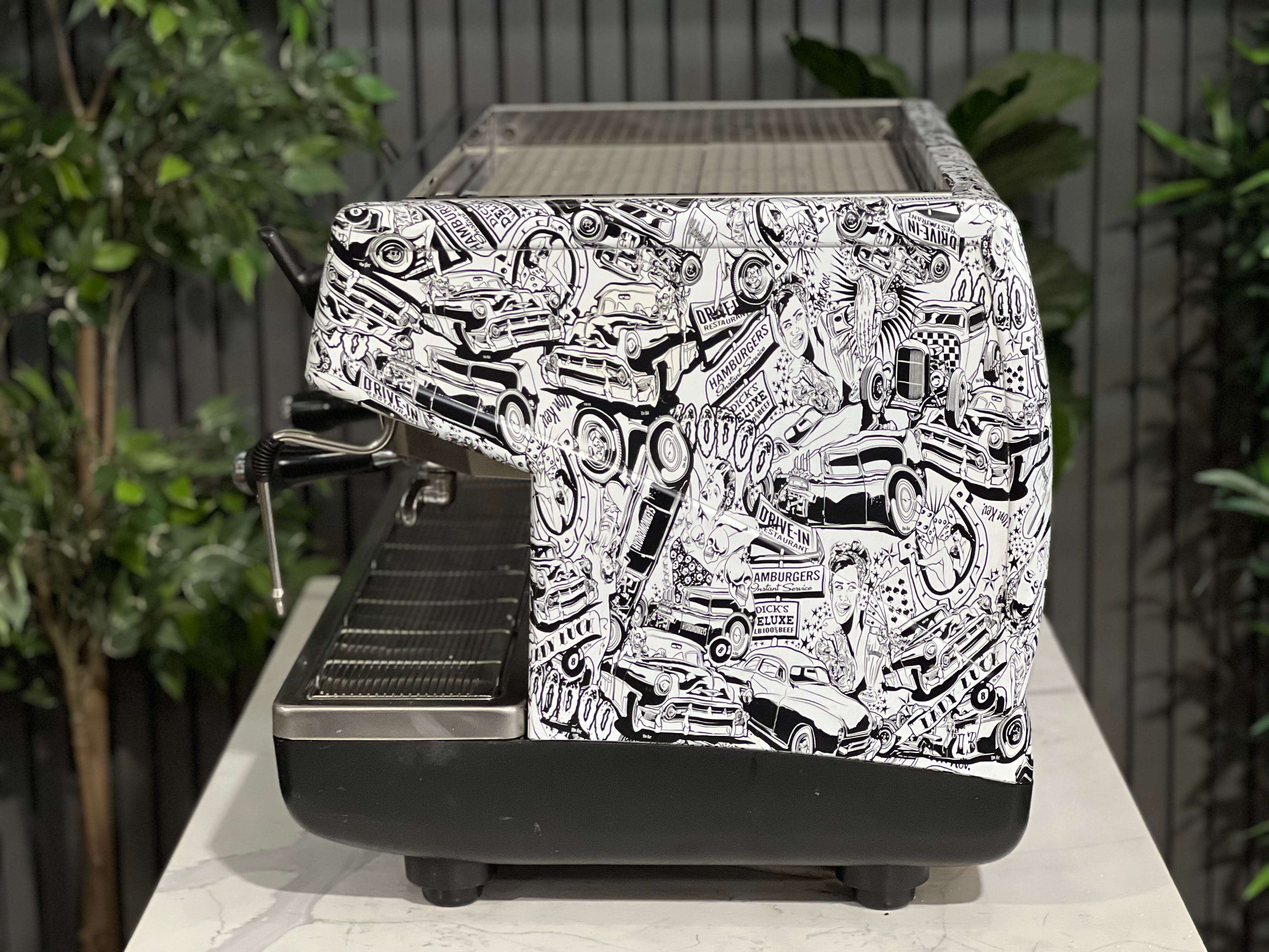 Nuova Simonelli Appia 2 Group Espresso Coffee Machine Custom Wrapped Panels