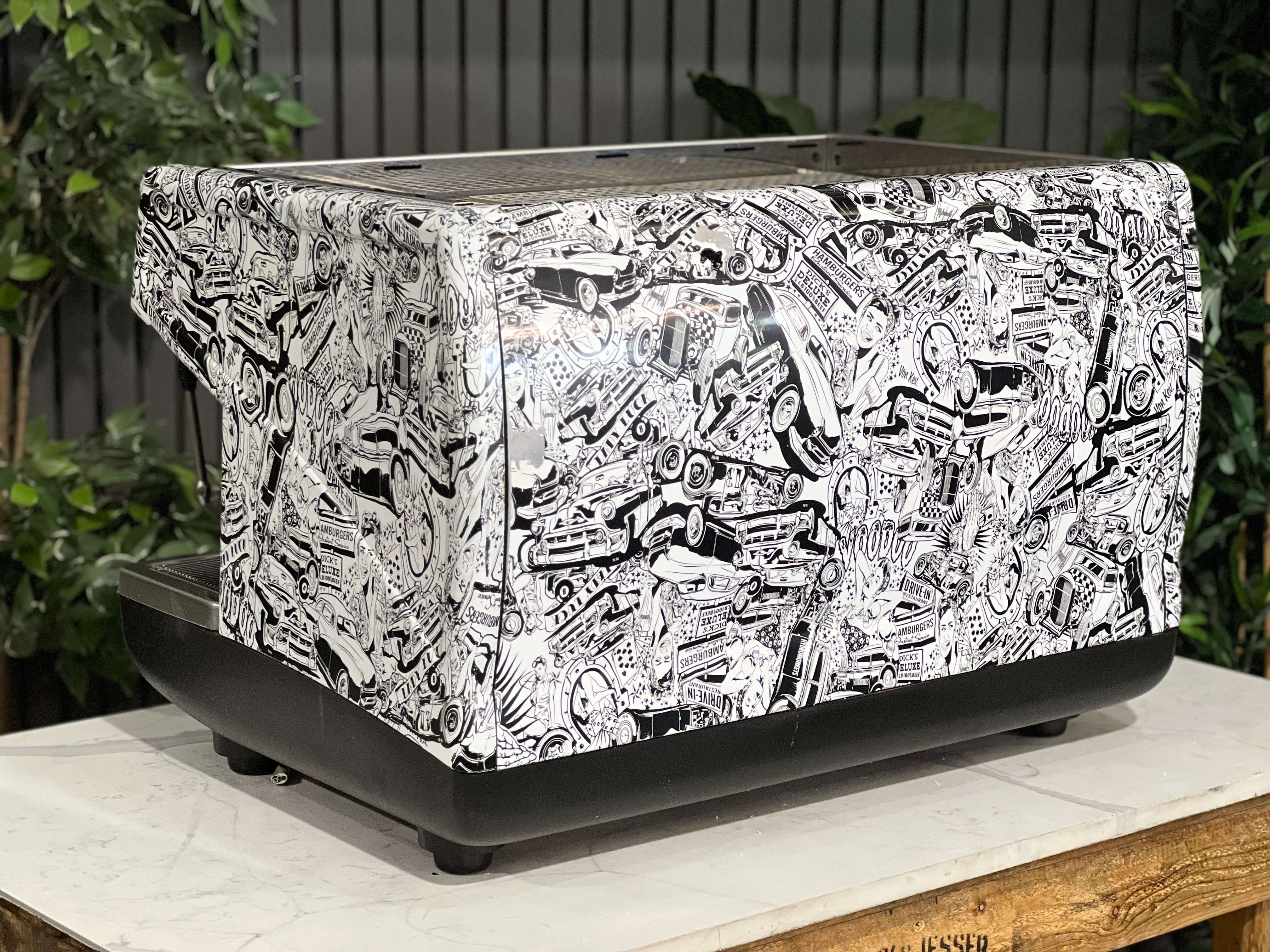 Nuova Simonelli Appia 2 Group Espresso Coffee Machine Custom Wrapped Panels