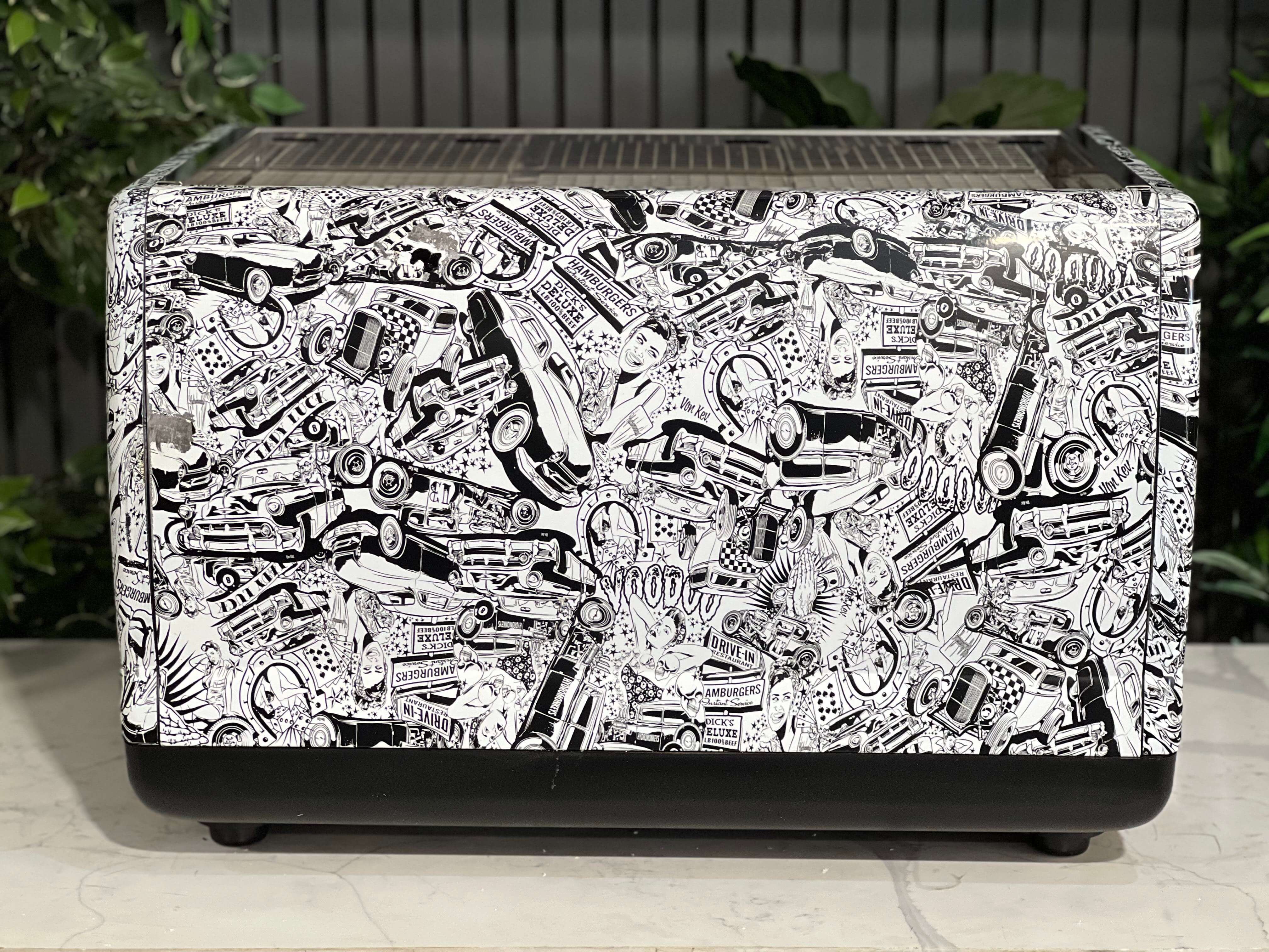 Nuova Simonelli Appia 2 Group Espresso Coffee Machine Custom Wrapped Panels