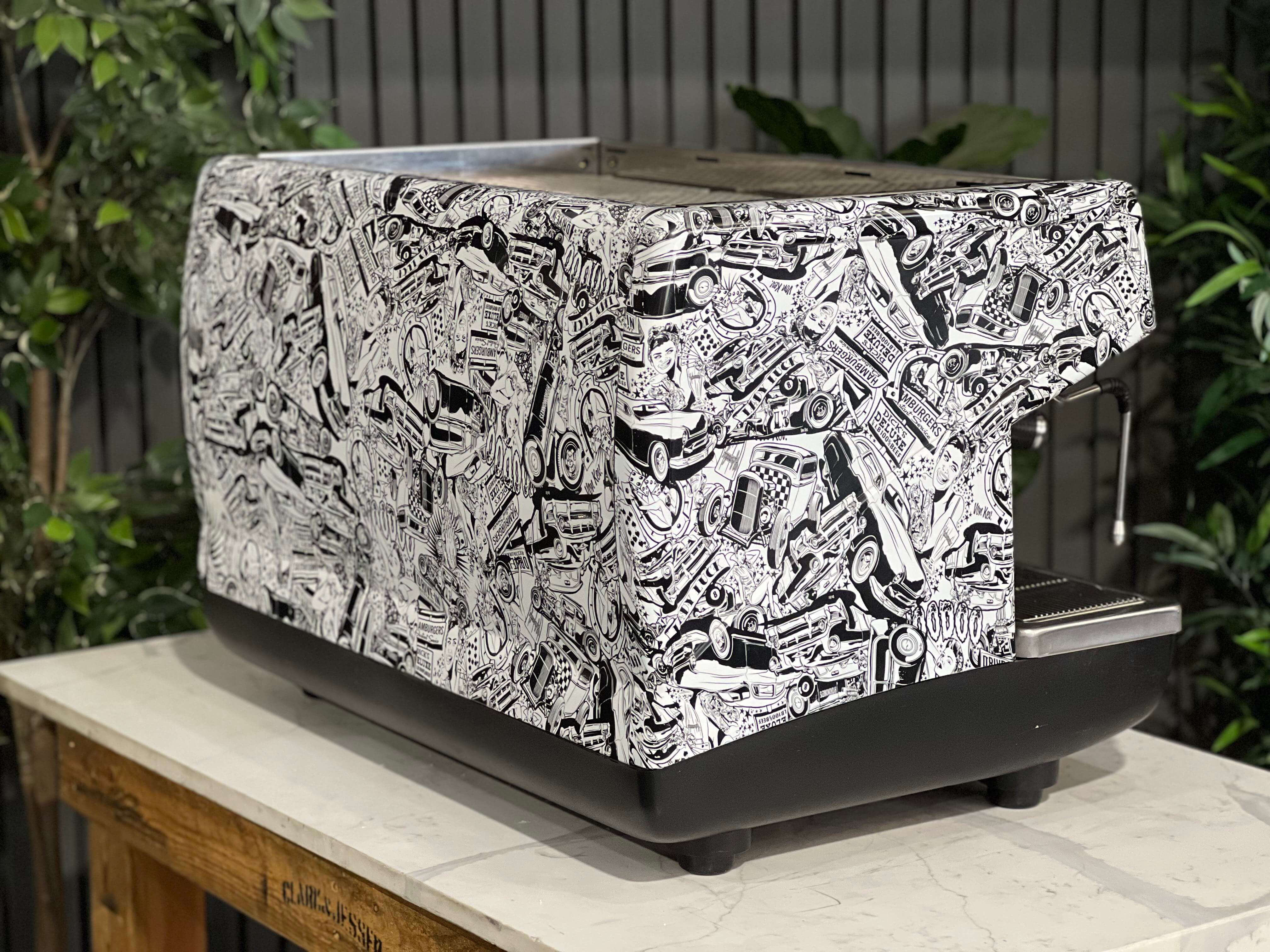 Nuova Simonelli Appia 2 Group Espresso Coffee Machine Custom Wrapped Panels