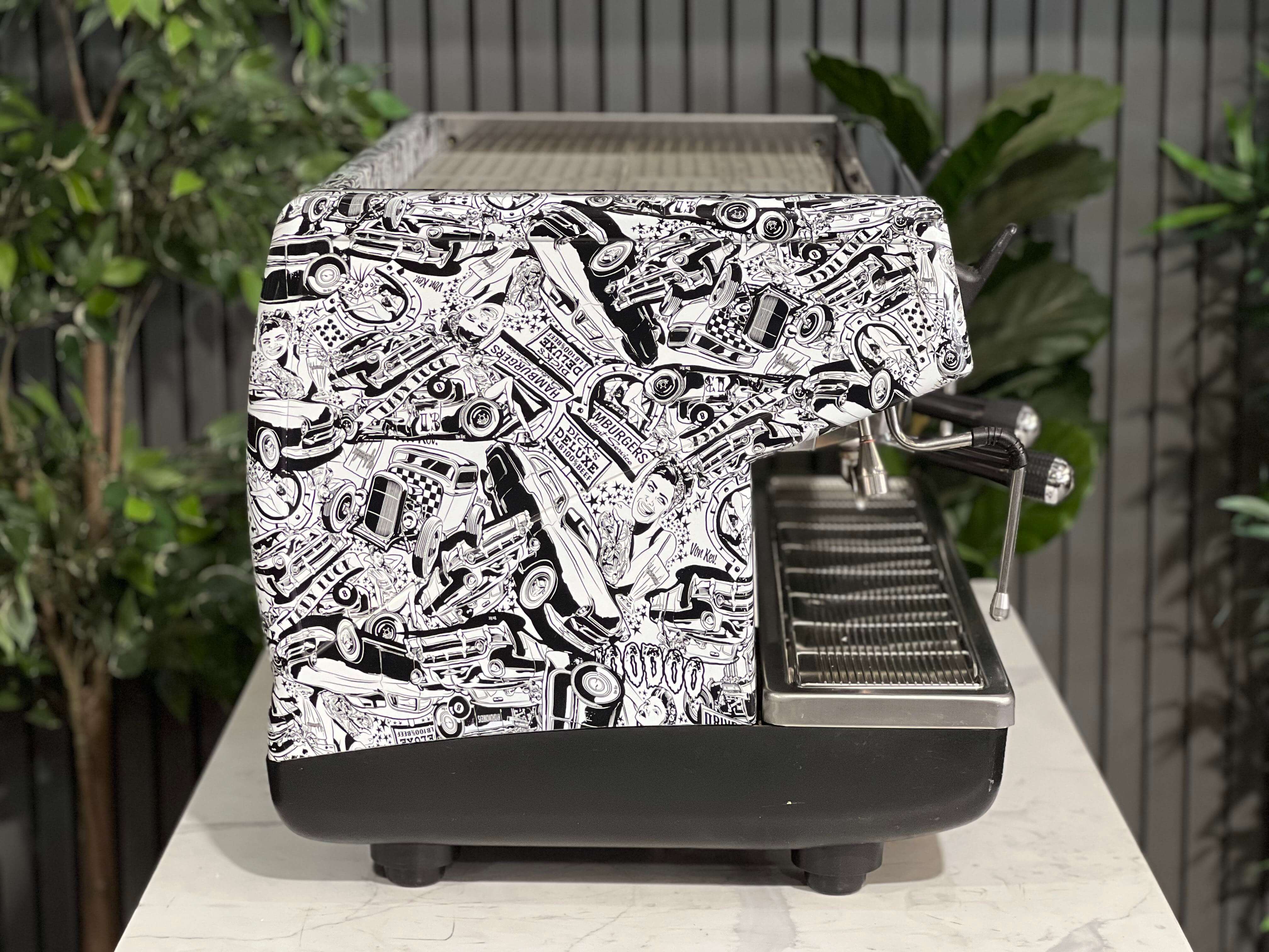 Nuova Simonelli Appia 2 Group Espresso Coffee Machine Custom Wrapped Panels