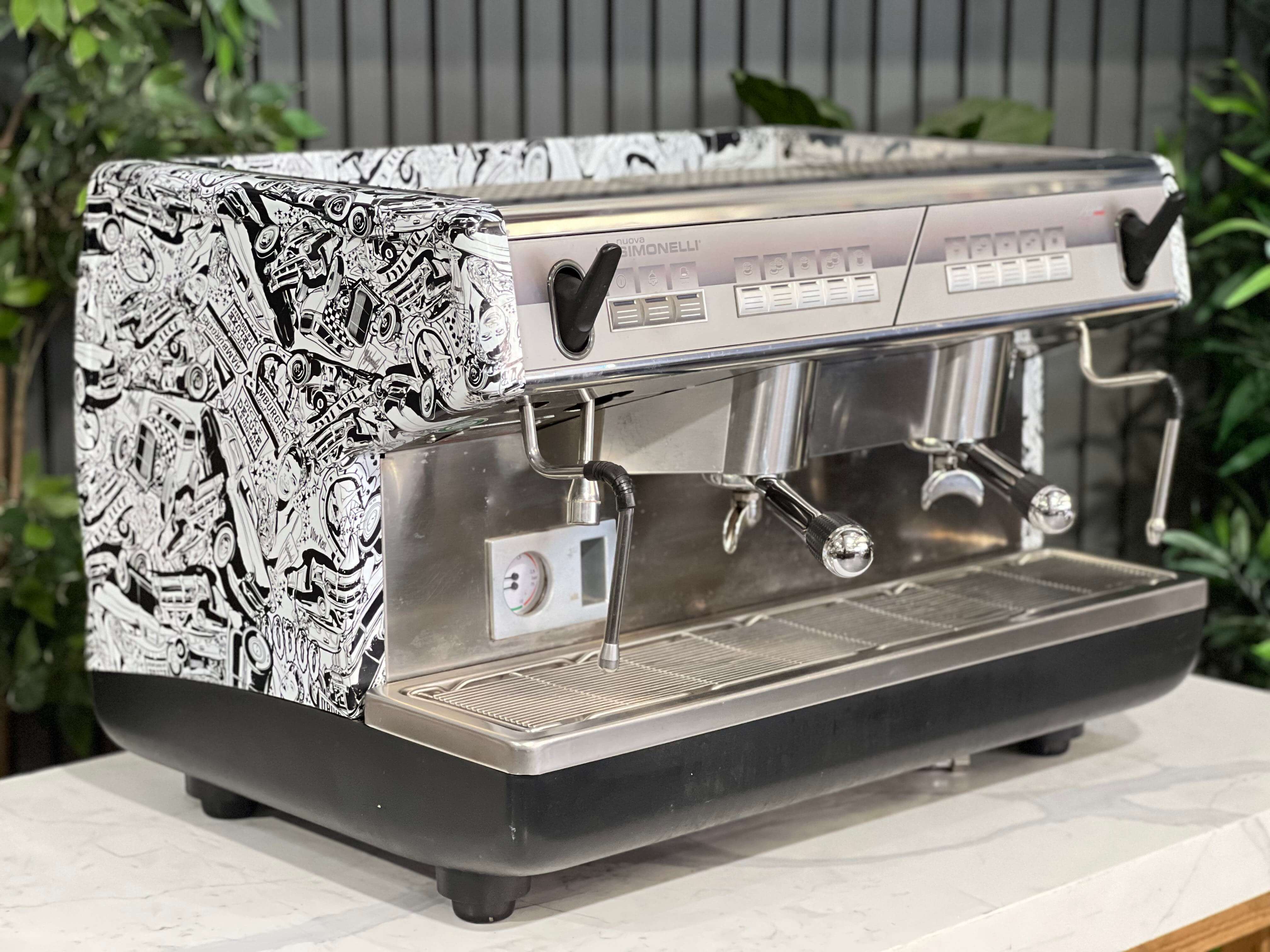 Nuova Simonelli Appia 2 Group Espresso Coffee Machine Custom Wrapped Panels