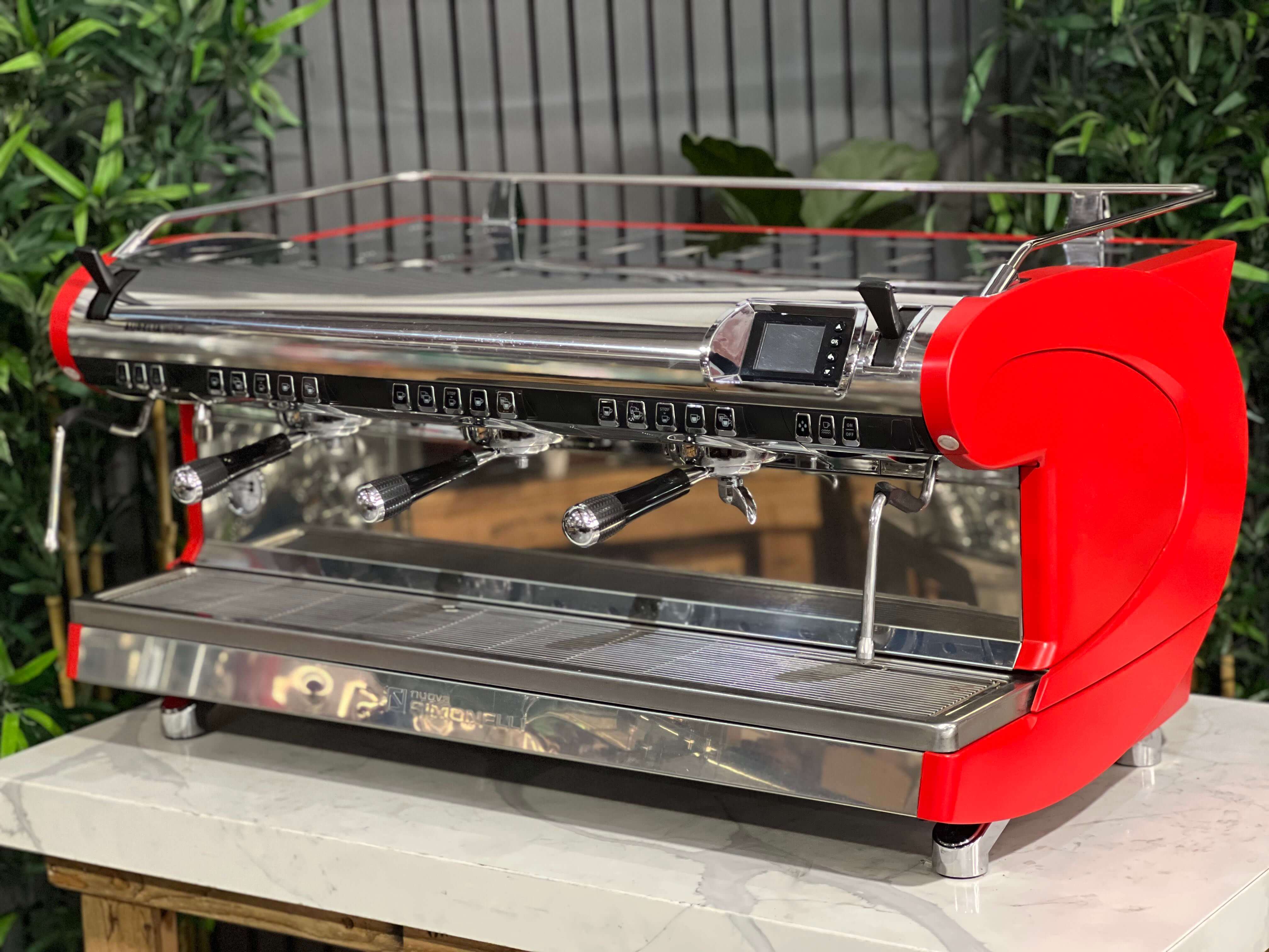 Nuova Simonelli Aurelia Wave Volumetric 3 Group Coffee Machine Red