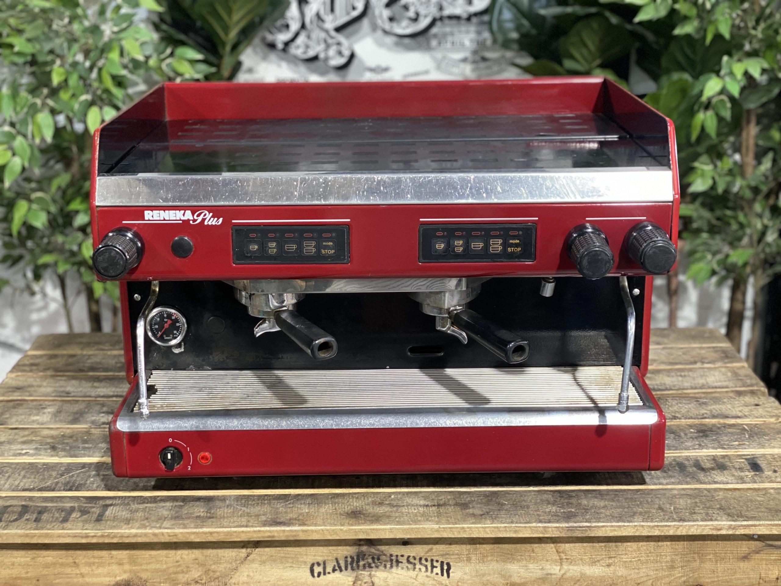 Reneka Plus Low Cup 2 Group Red Espresso Machine - Used