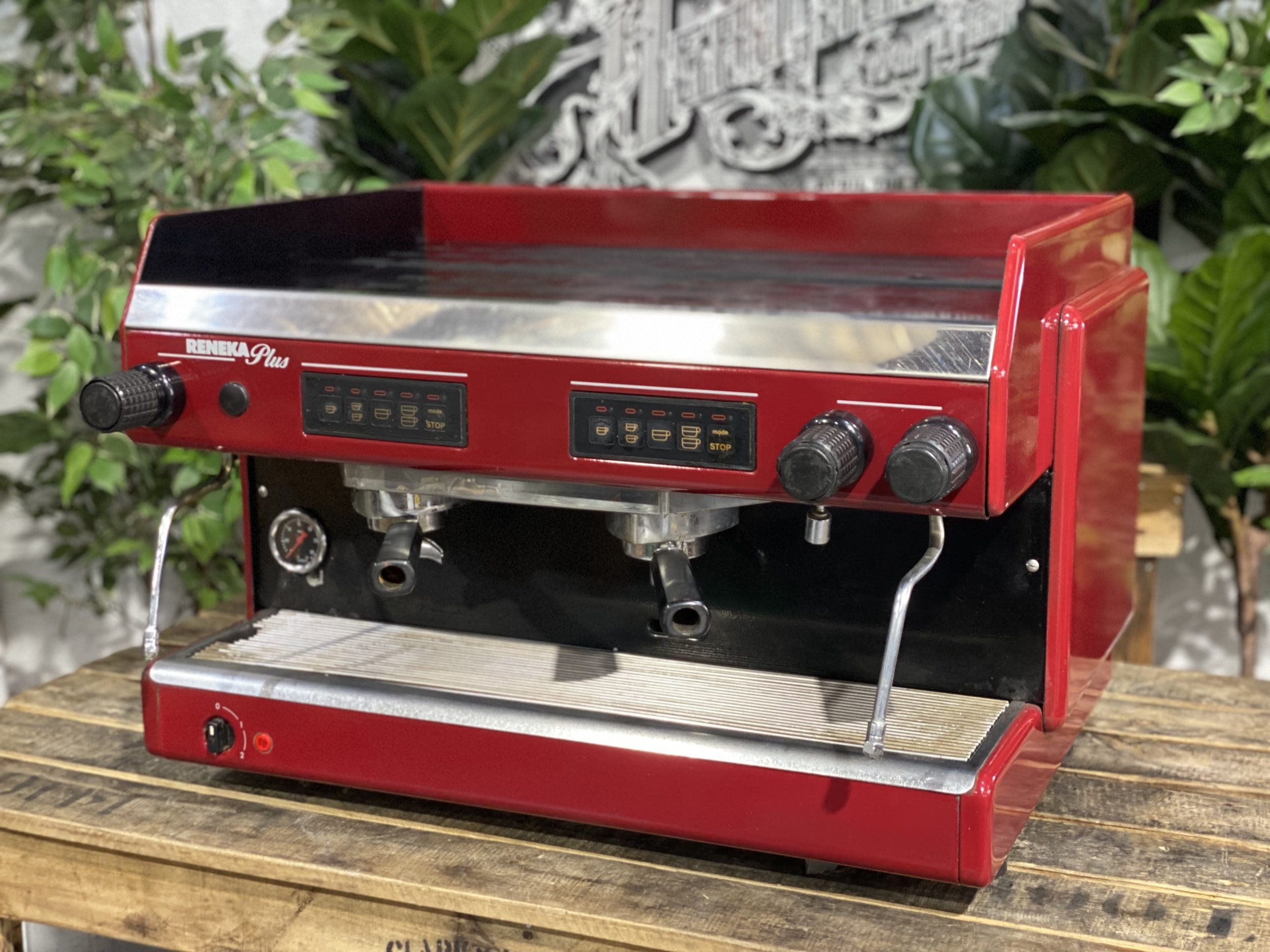 Reneka Plus Low Cup 2 Group Red Espresso Machine - Used