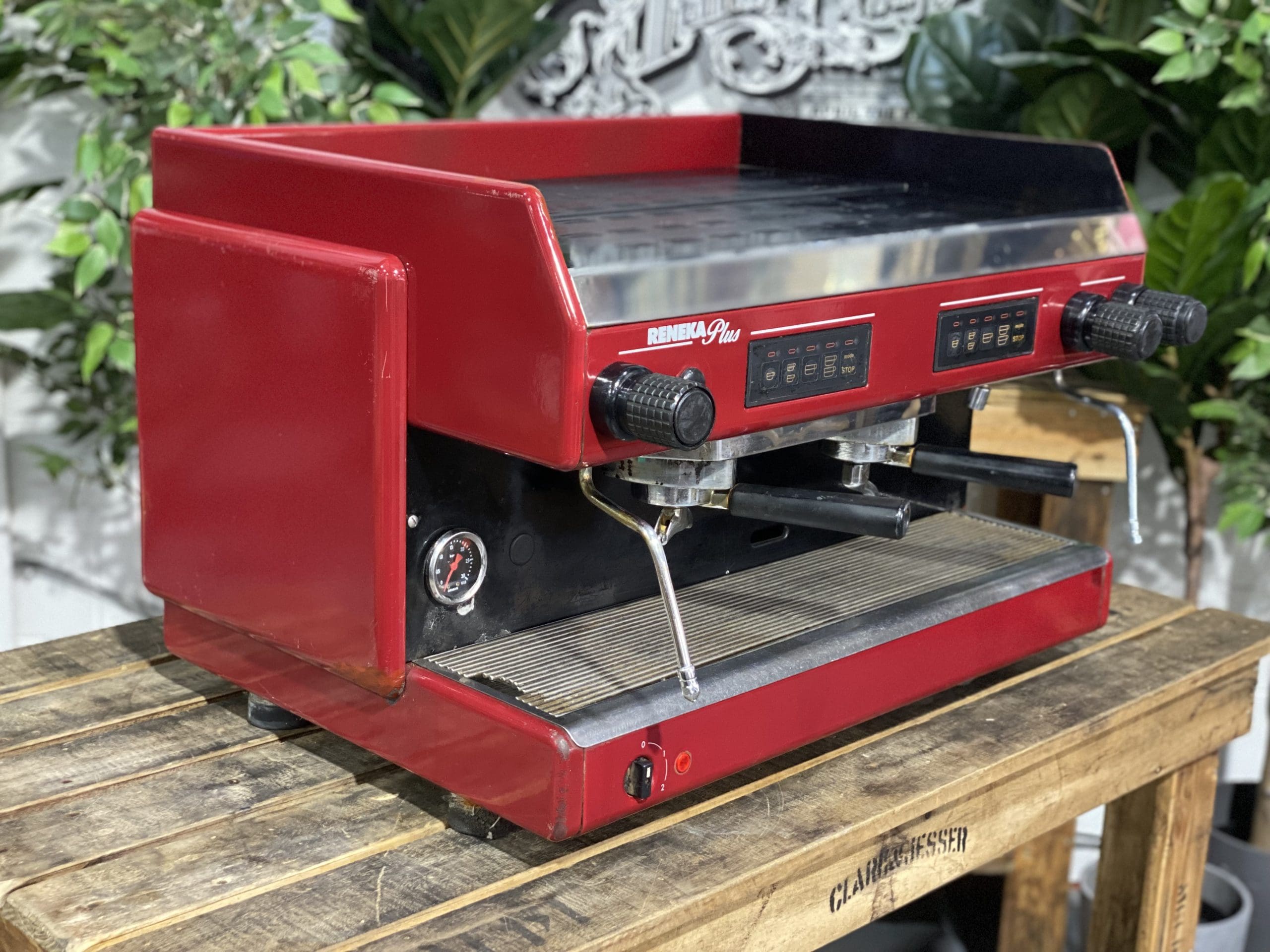 Reneka Plus Low Cup 2 Group Red Espresso Machine - Used