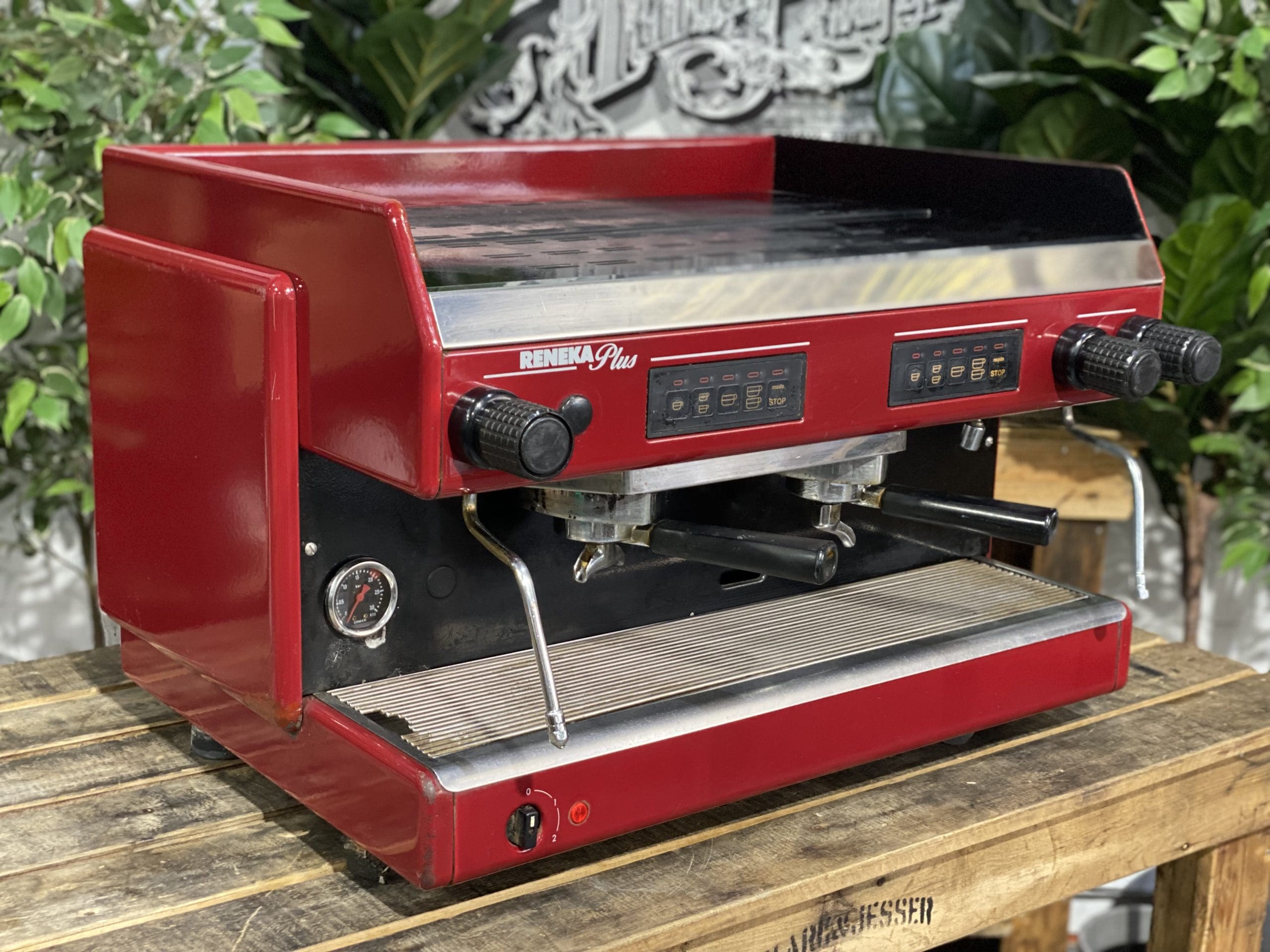 Reneka Plus Low Cup 2 Group Red Espresso Machine - Used