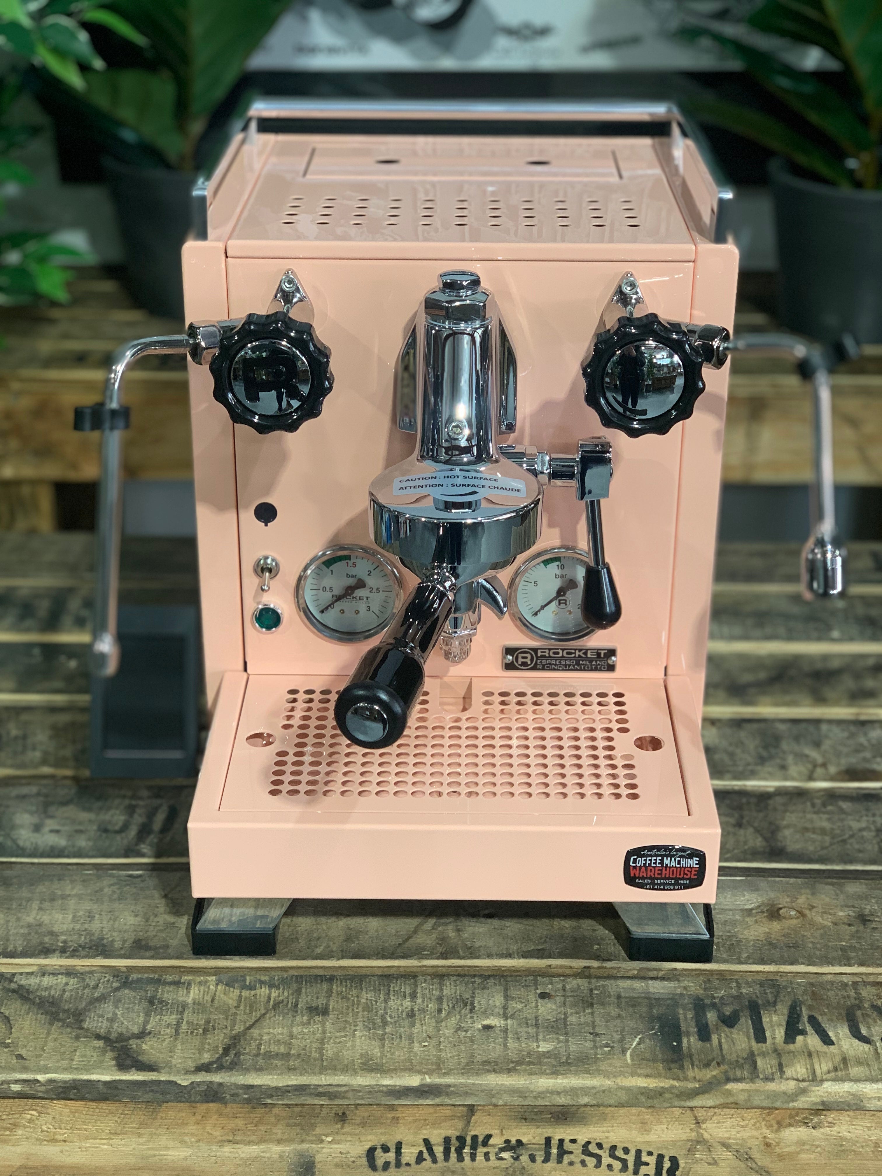 Rocket Cinquantotto R58 1 Group Coffee Machine Pink - New on display with unique design and features.