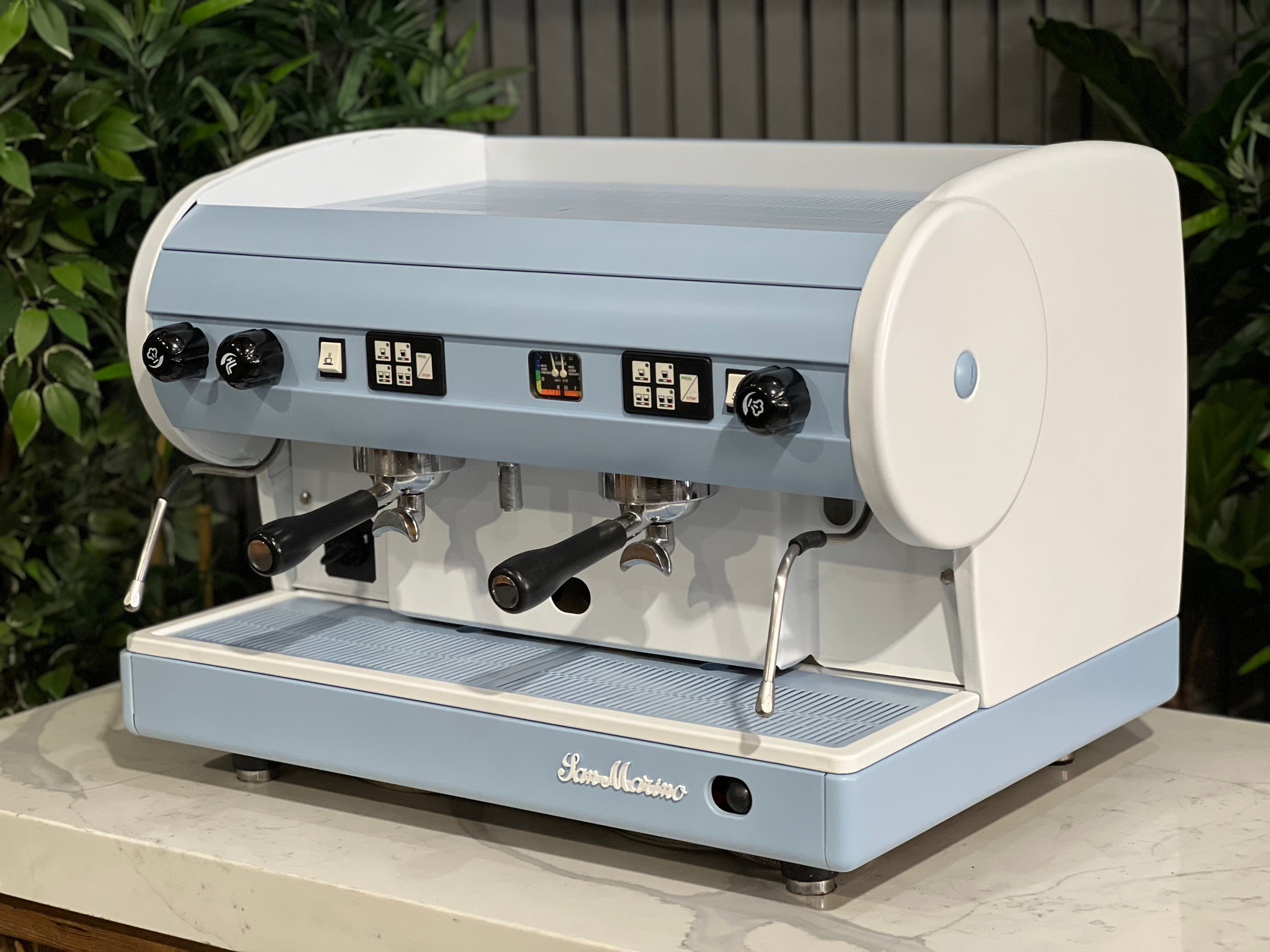 San Marino Lisa 2 Group Coffee Machine Blue & White