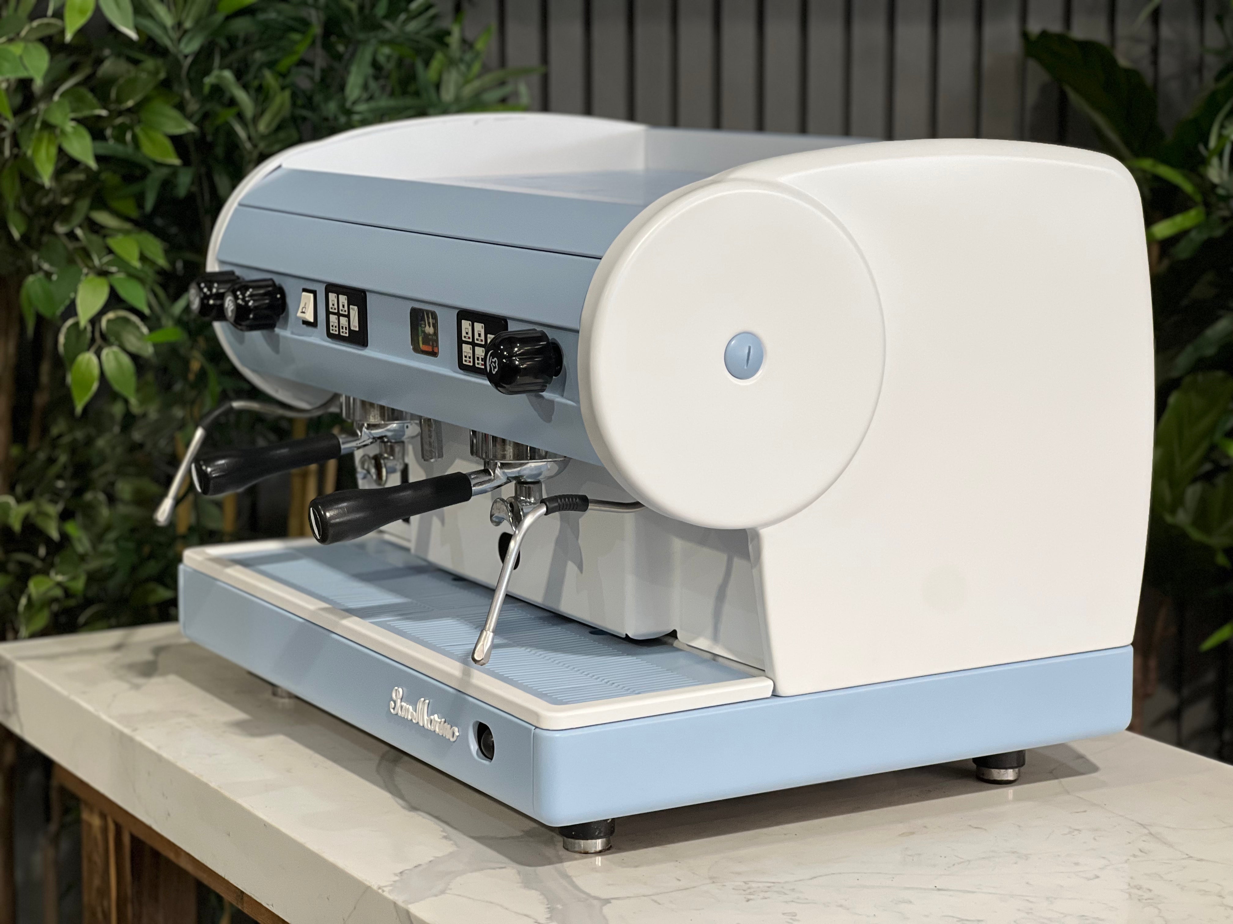 San Marino Lisa 2 Group Coffee Machine Blue & White