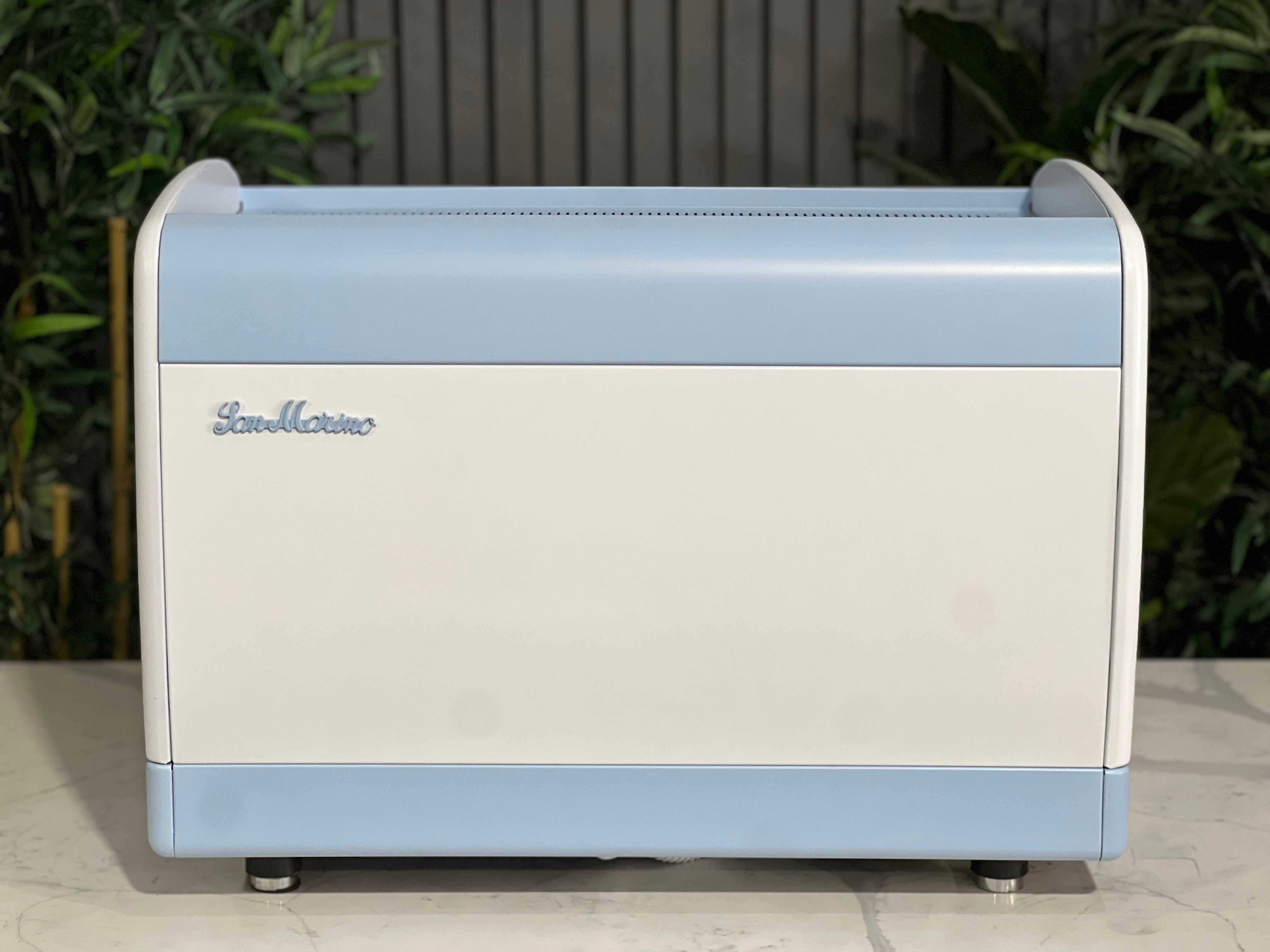 San Marino Lisa 2 Group Coffee Machine Blue & White