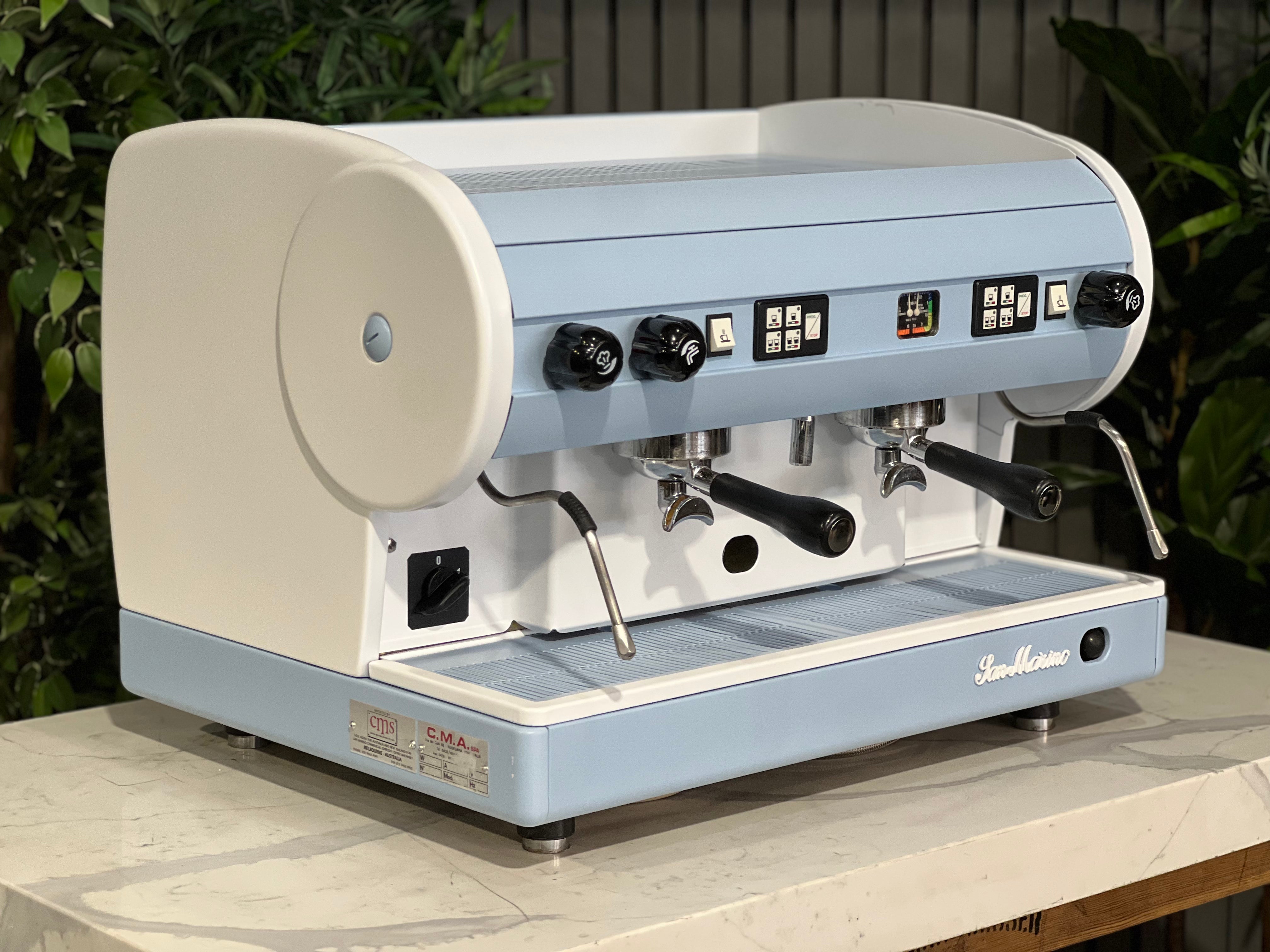 San Marino Lisa 2 Group Coffee Machine Blue & White