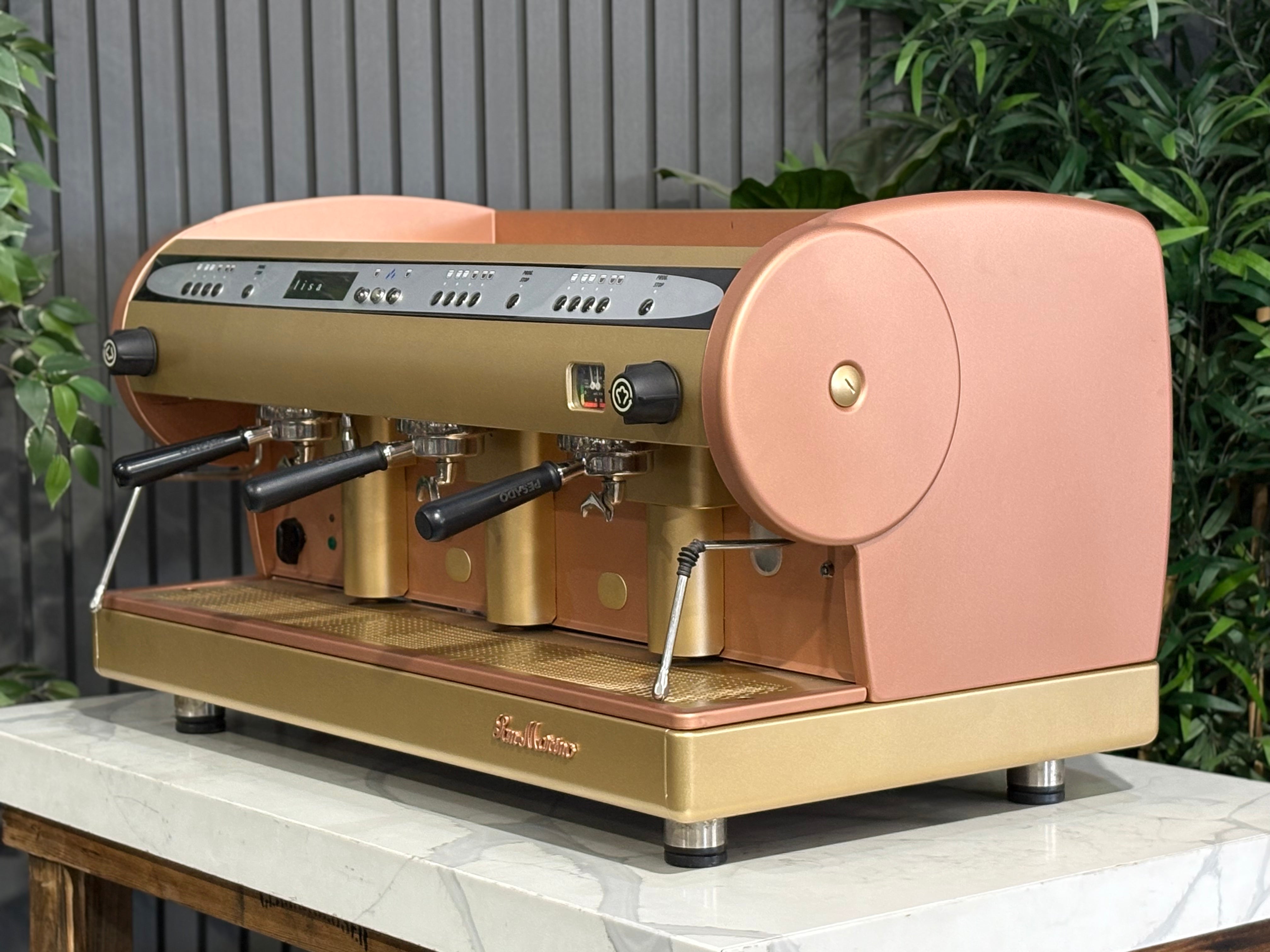 San Marino Lisa R 3 Group Coffee Machine Bronze & Gold