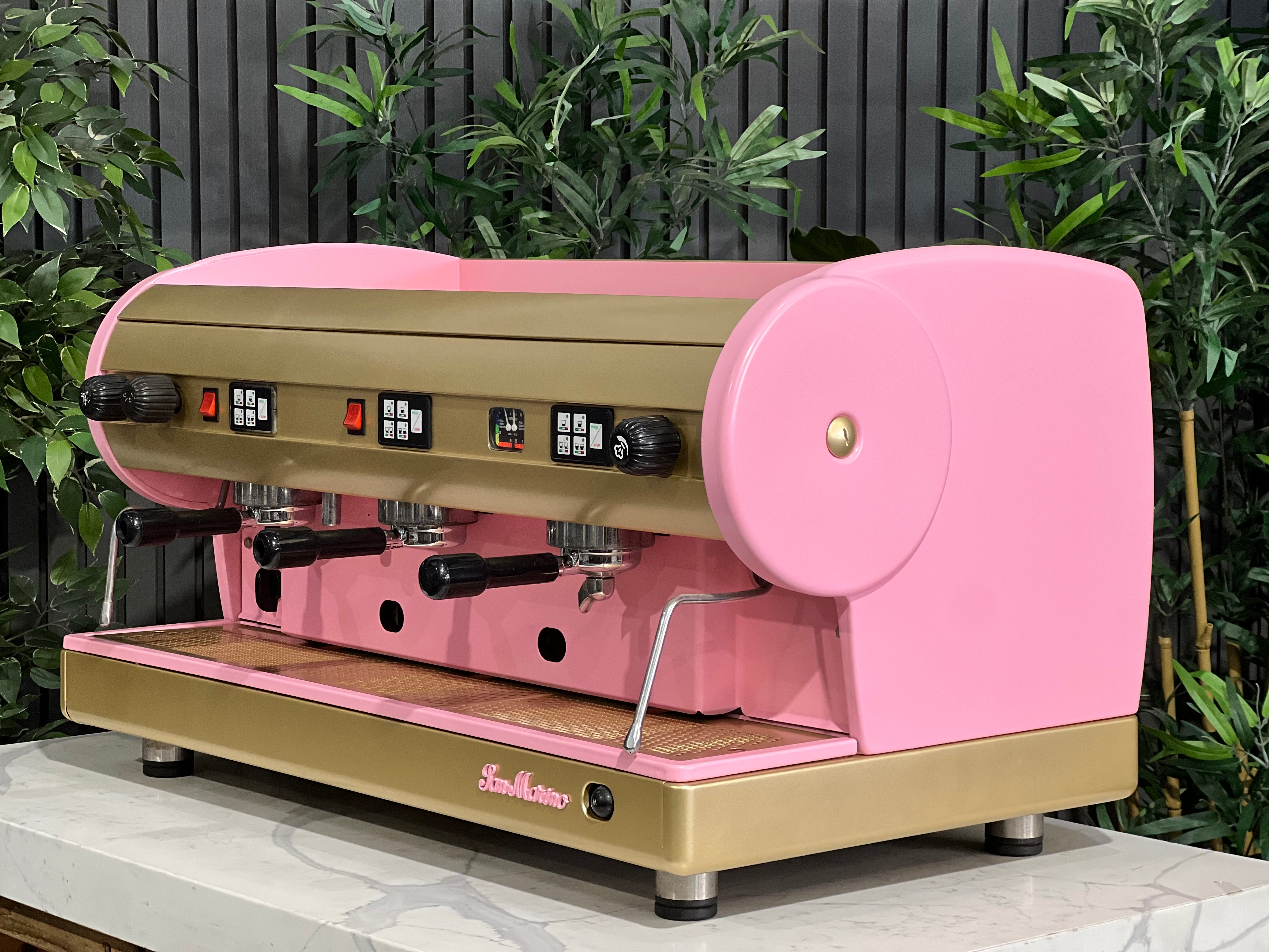 San Marino Lisa 3 Group Coffee Machine Pink & Gold