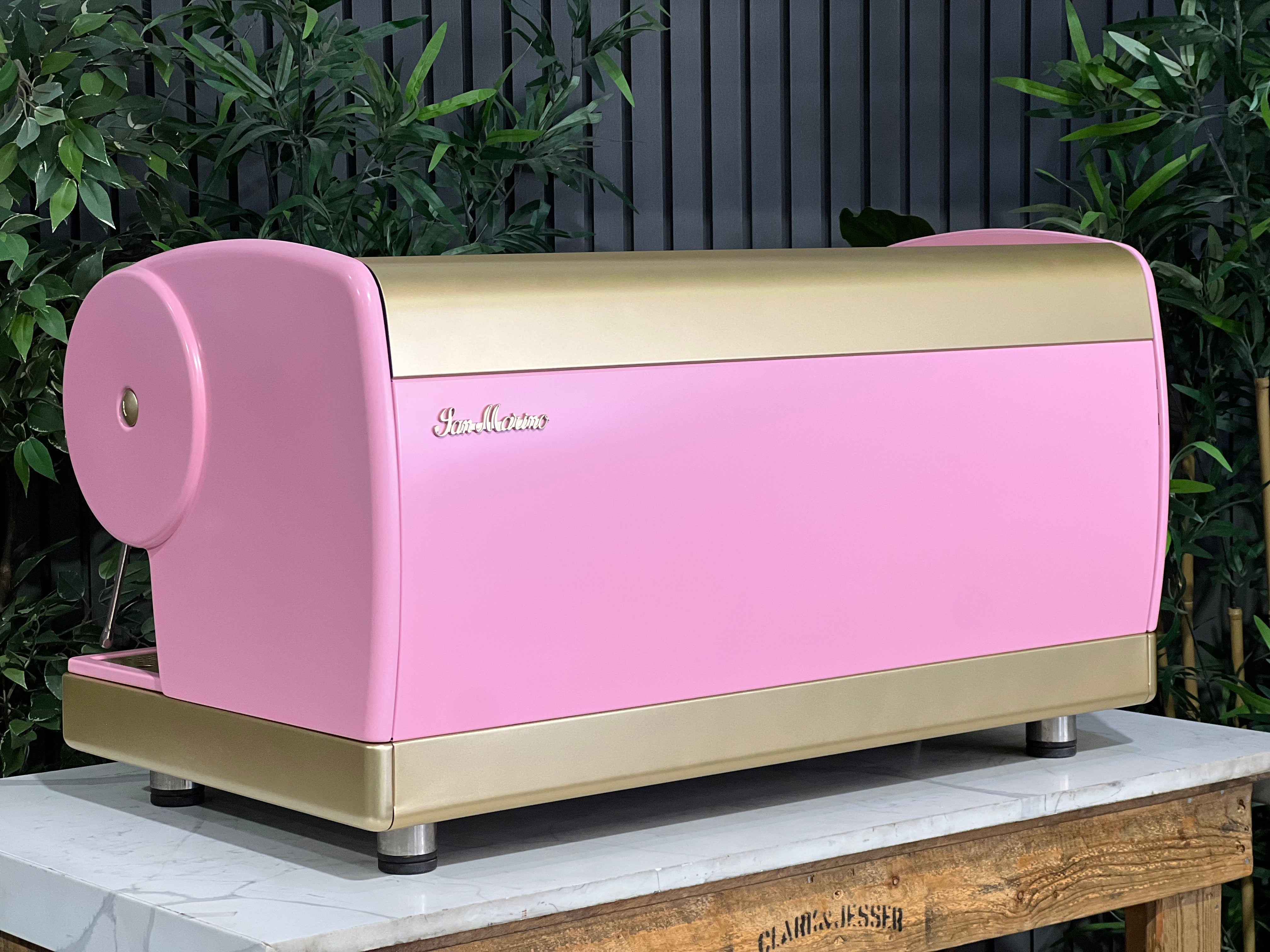 San Marino Lisa 3 Group Coffee Machine Pink & Gold