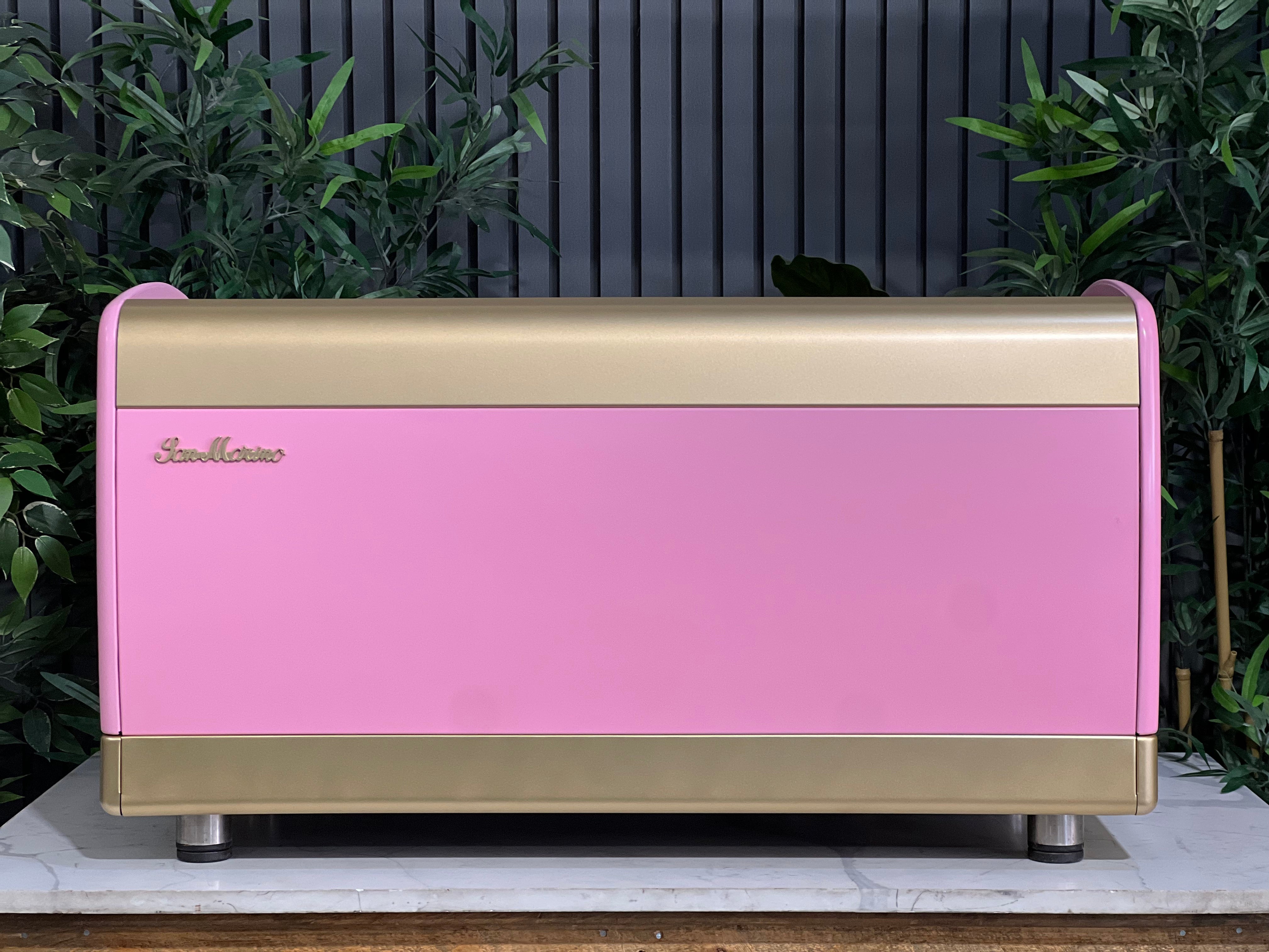 San Marino Lisa 3 Group Coffee Machine Pink & Gold