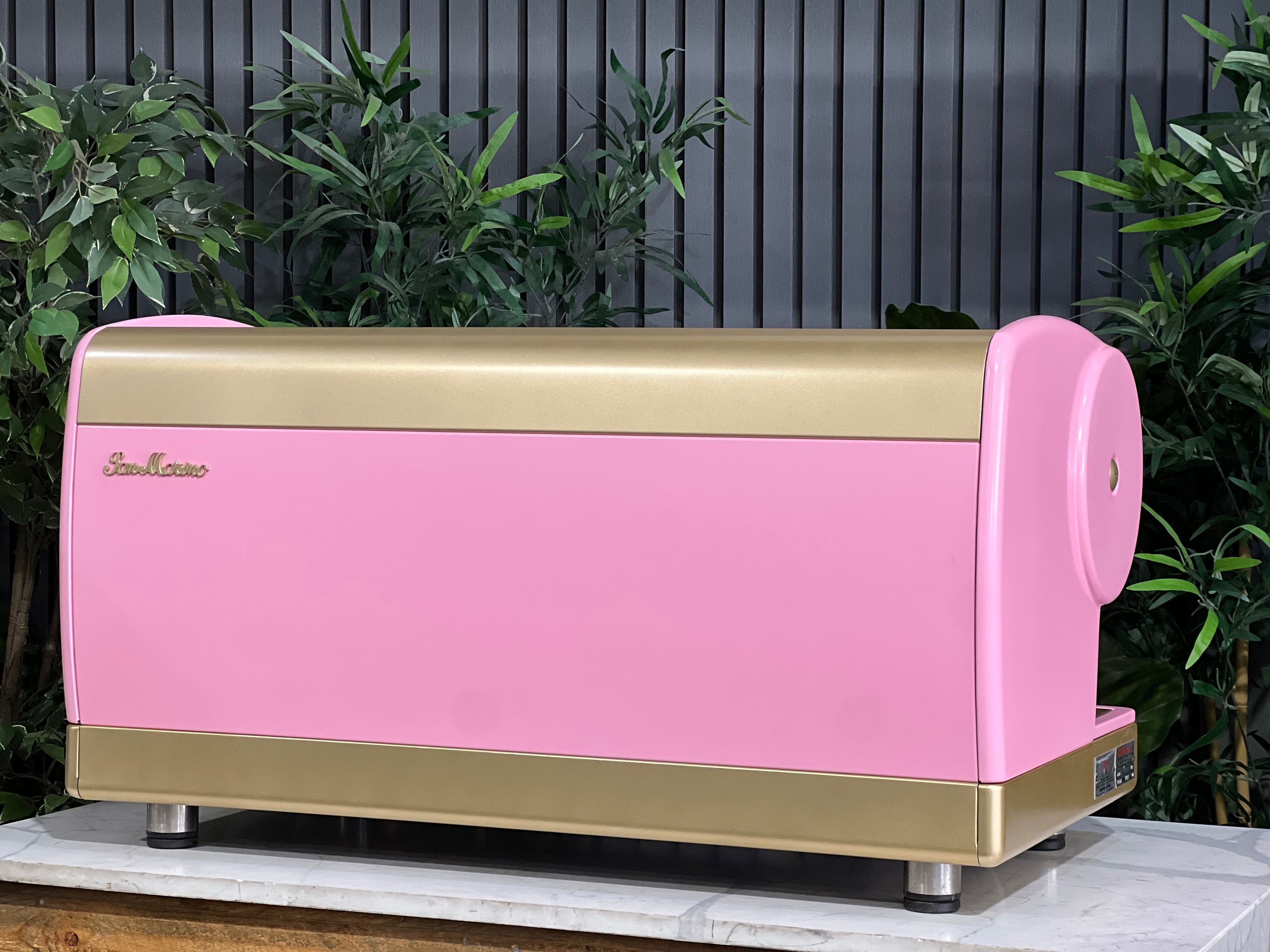 San Marino Lisa 3 Group Coffee Machine Pink & Gold