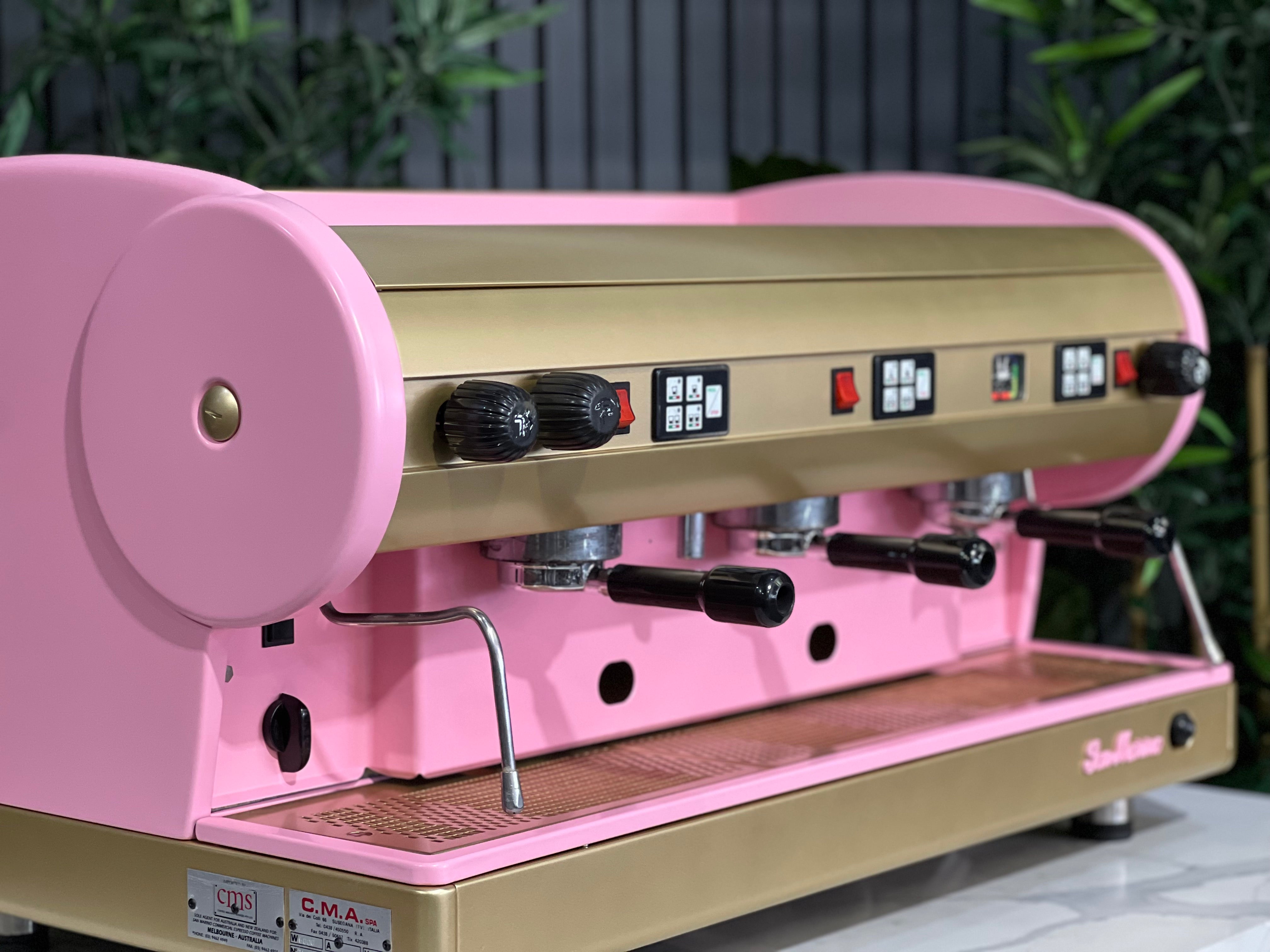 San Marino Lisa 3 Group Coffee Machine Pink & Gold