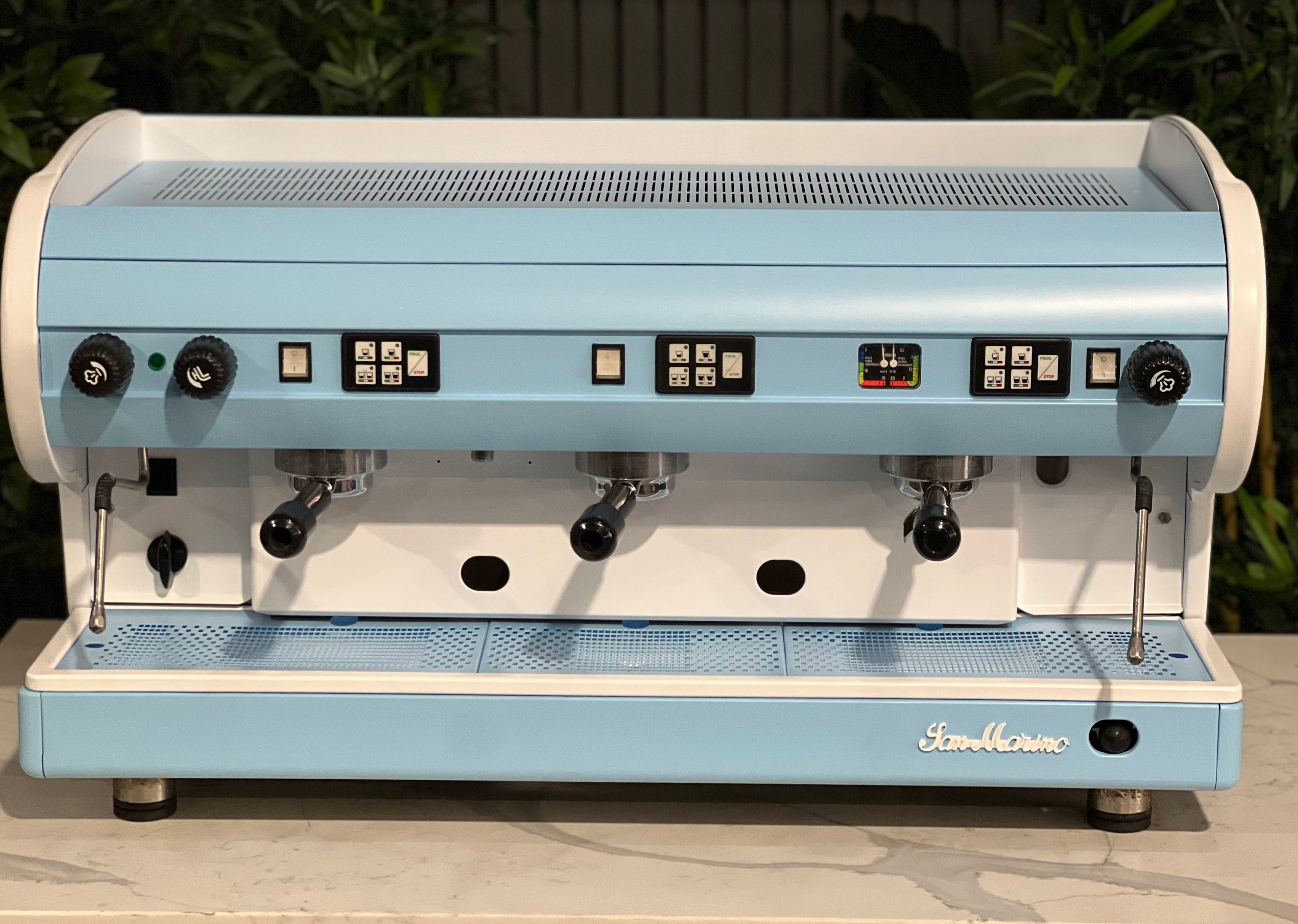 San Marino Lisa 3 Group Coffee Machine Blue & White