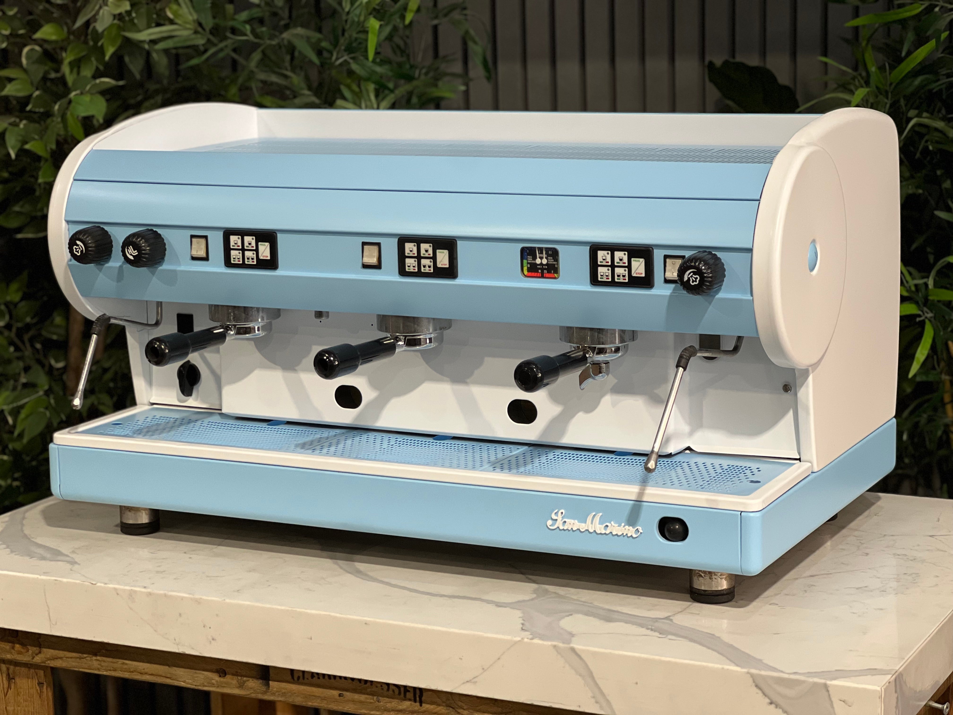 San Marino Lisa 3 Group Coffee Machine Blue & White
